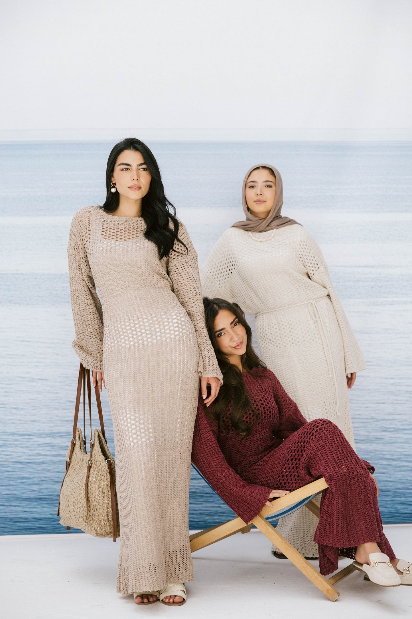 The Fish Net dress in Oat