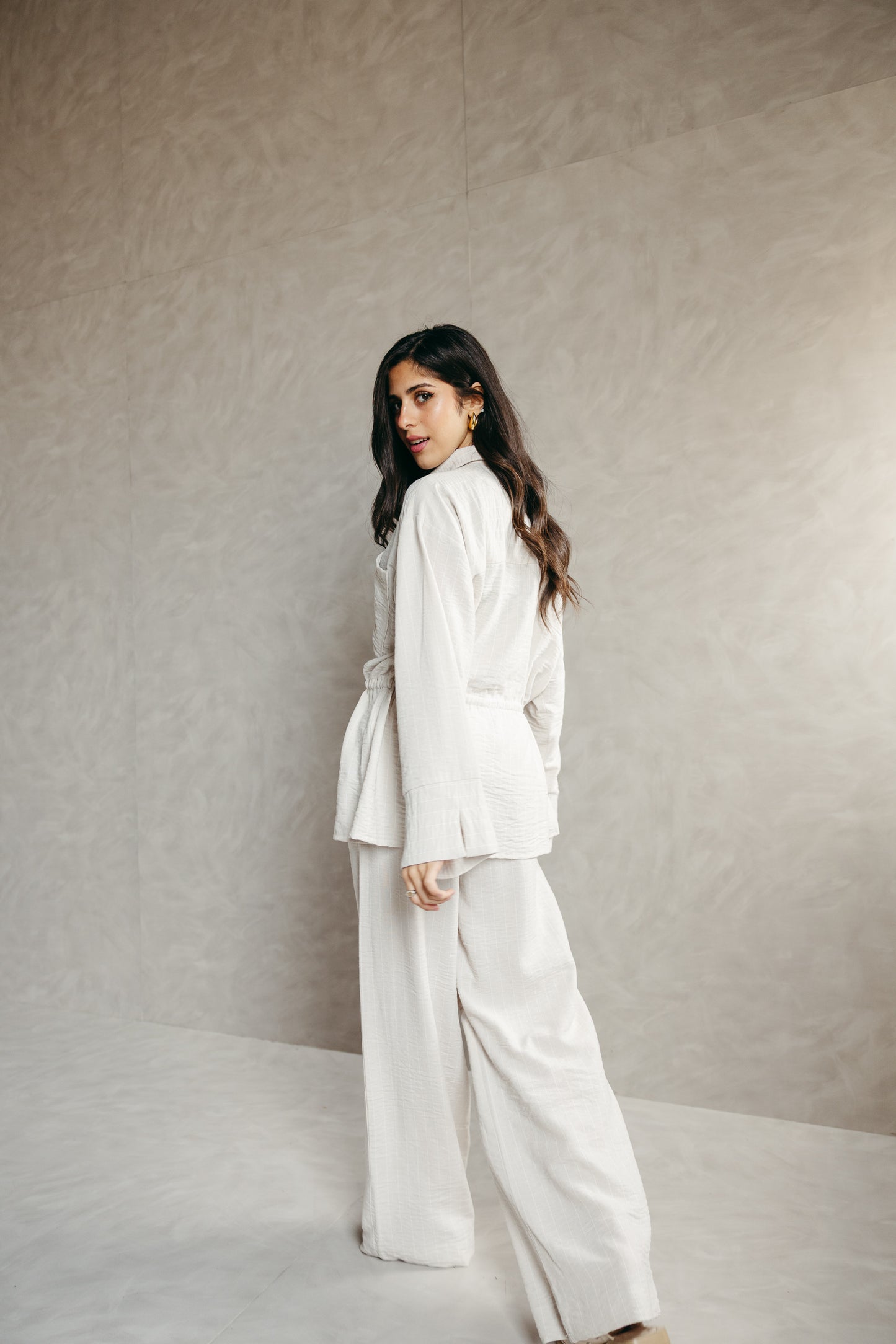 The Rayé Set in Pearl White