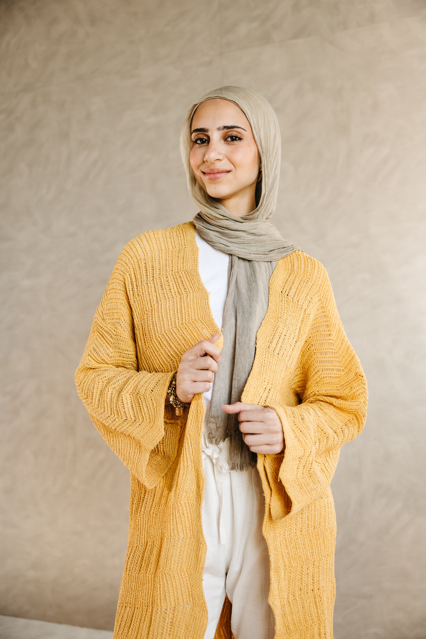 KnotWave Cardigan in Canary