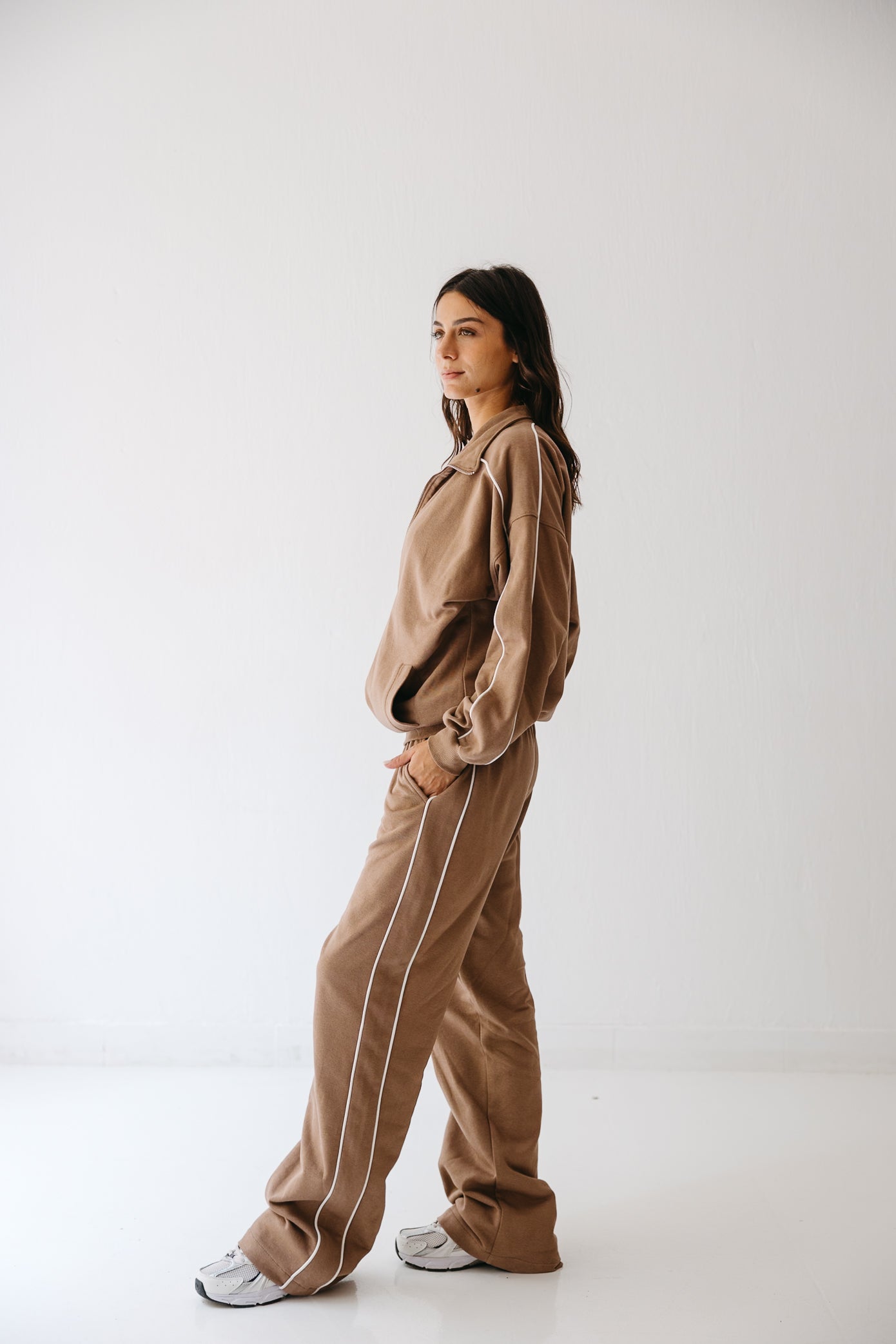 The Line set in Tan