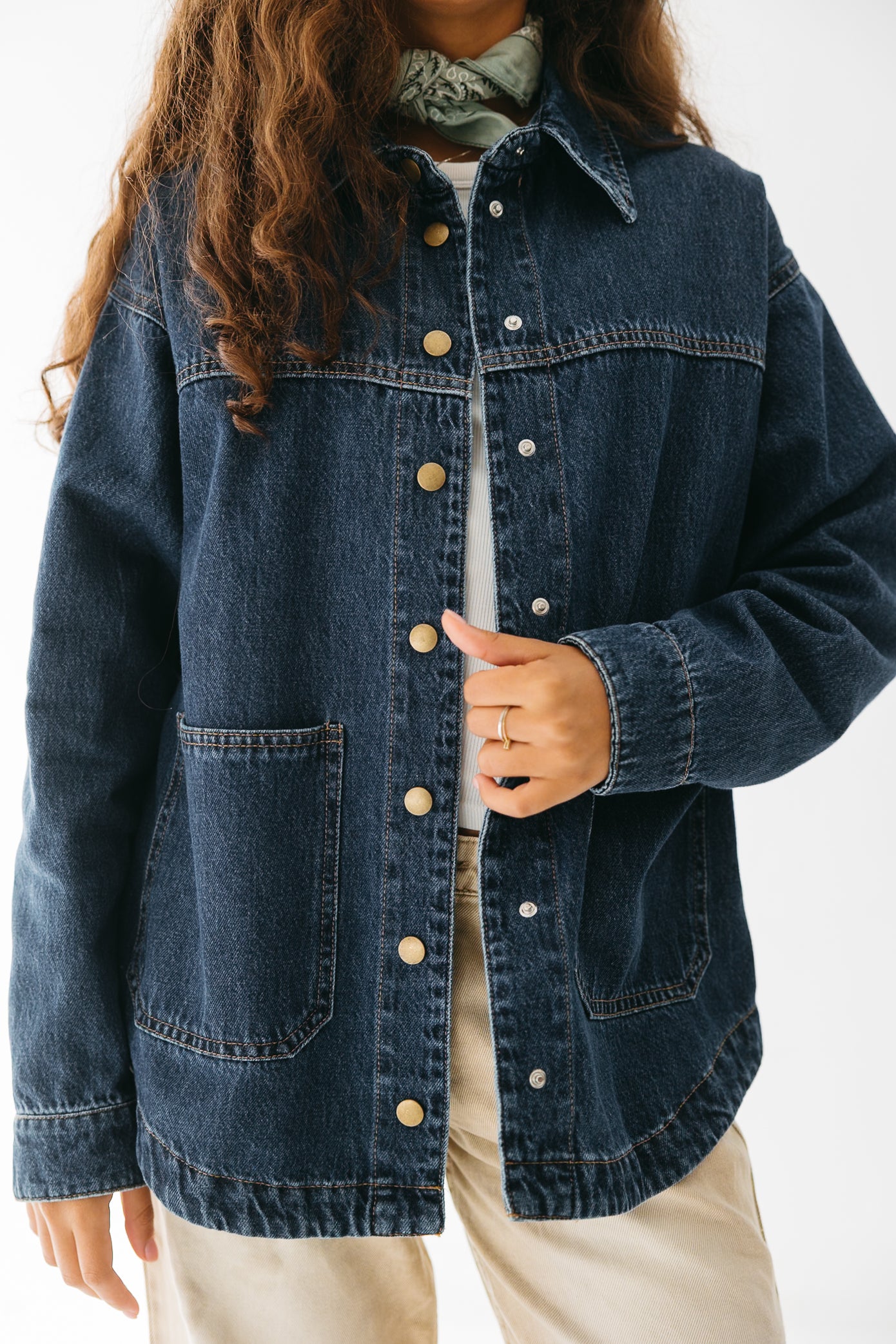 The Origin Denim Jacket in Deep Blue