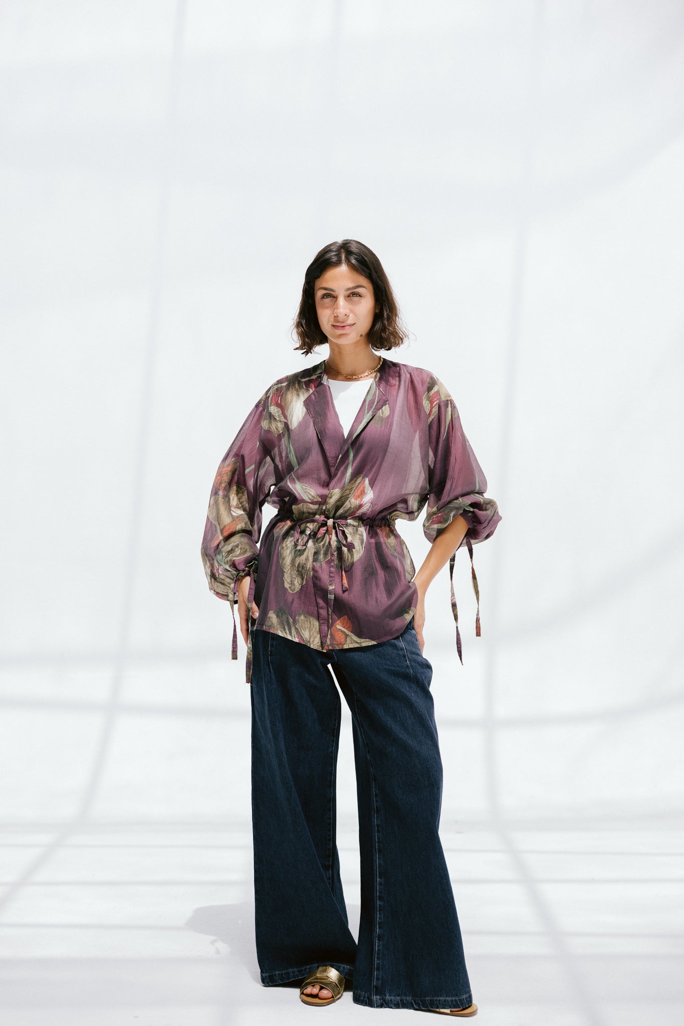 Jardin Blouse in Mulberry