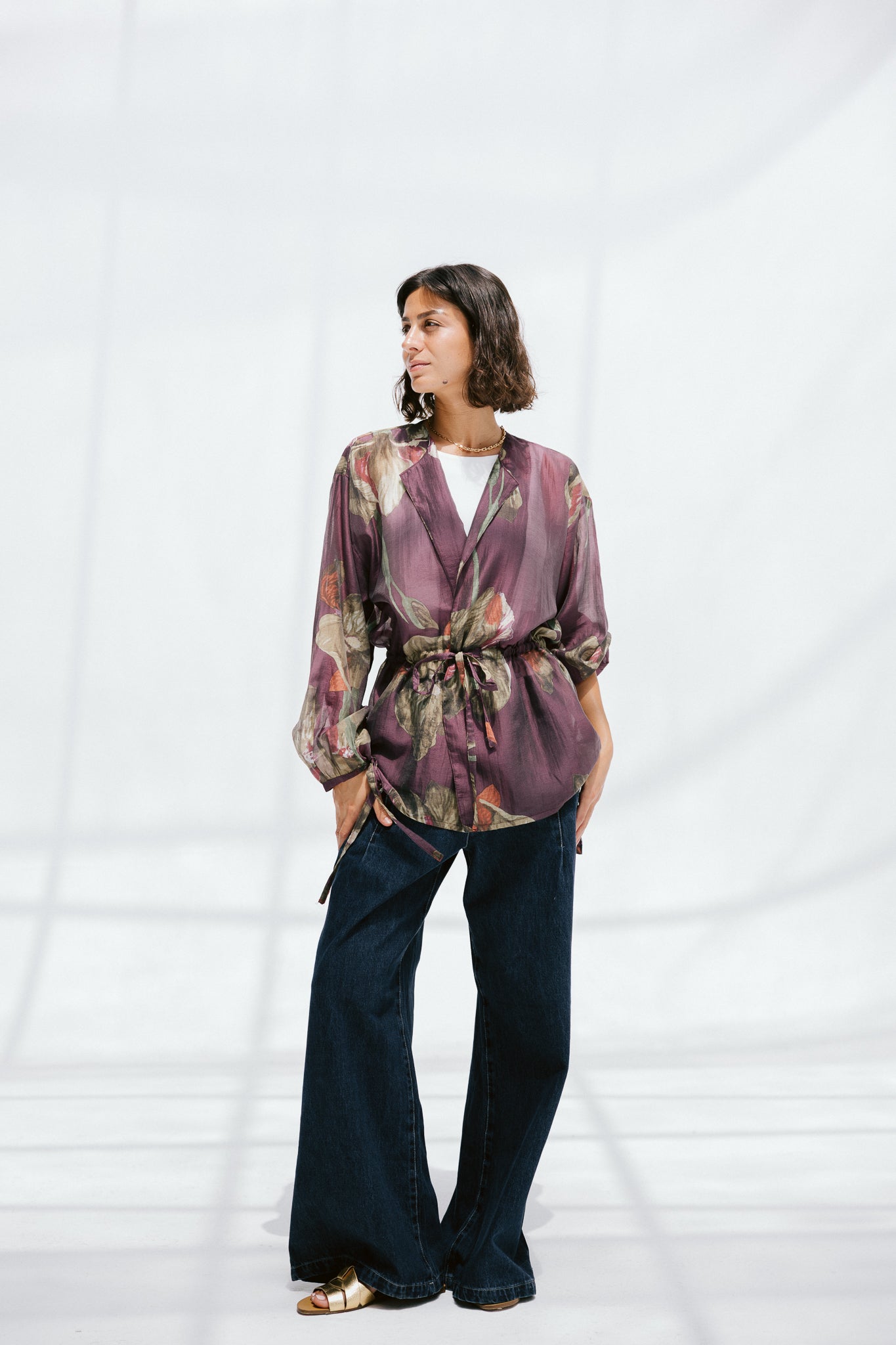Jardin Blouse in Mulberry