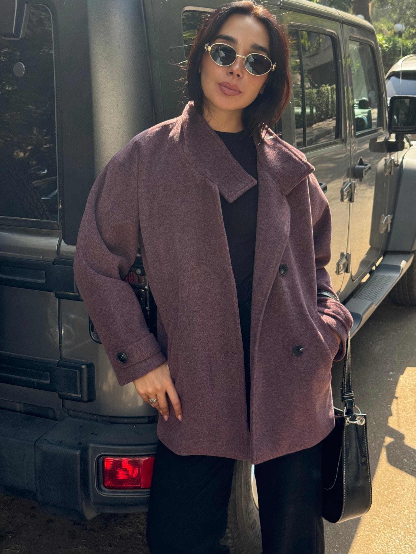 Vienna coat in Mulberry