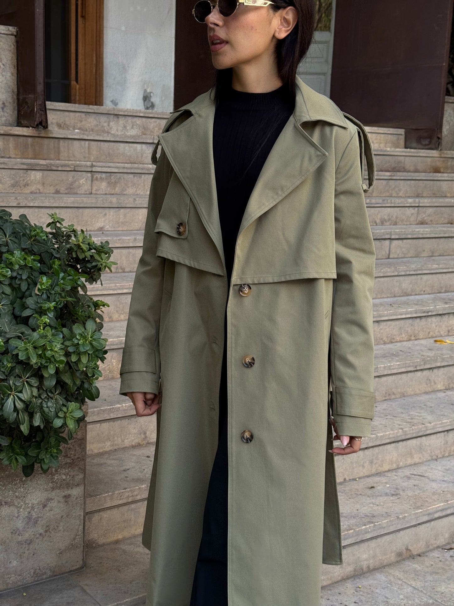 The Classic Edit Trench in Olive