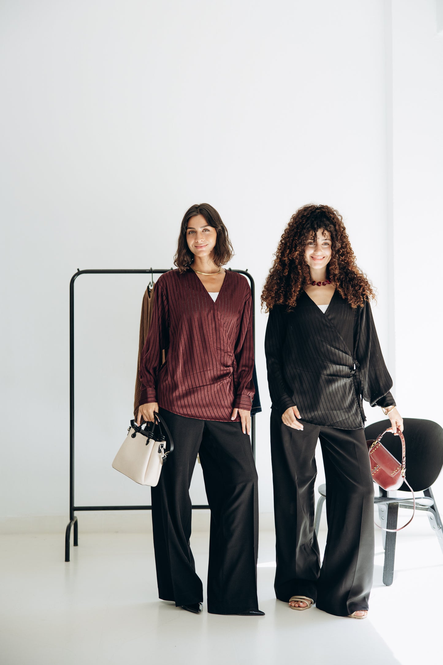 Glow Pleat Blouse in Burgundy