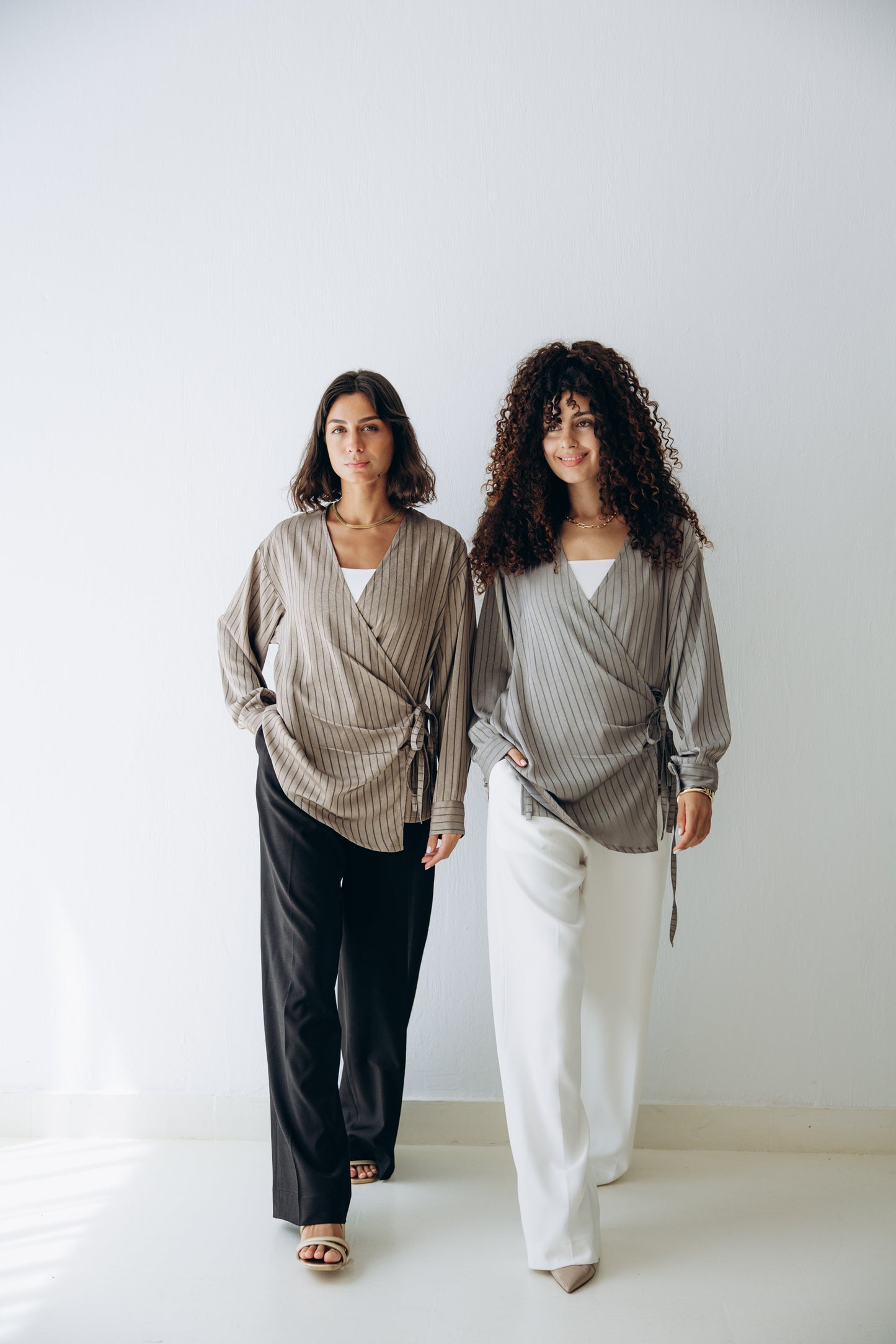 Glow Pleat Blouse in Stone