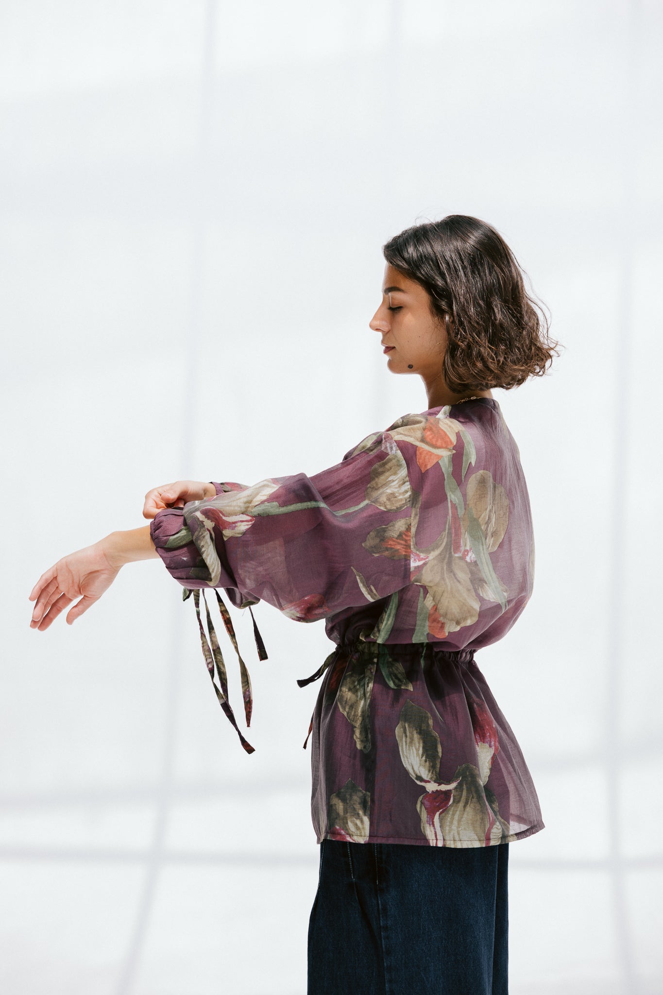 Jardin Blouse in Mulberry