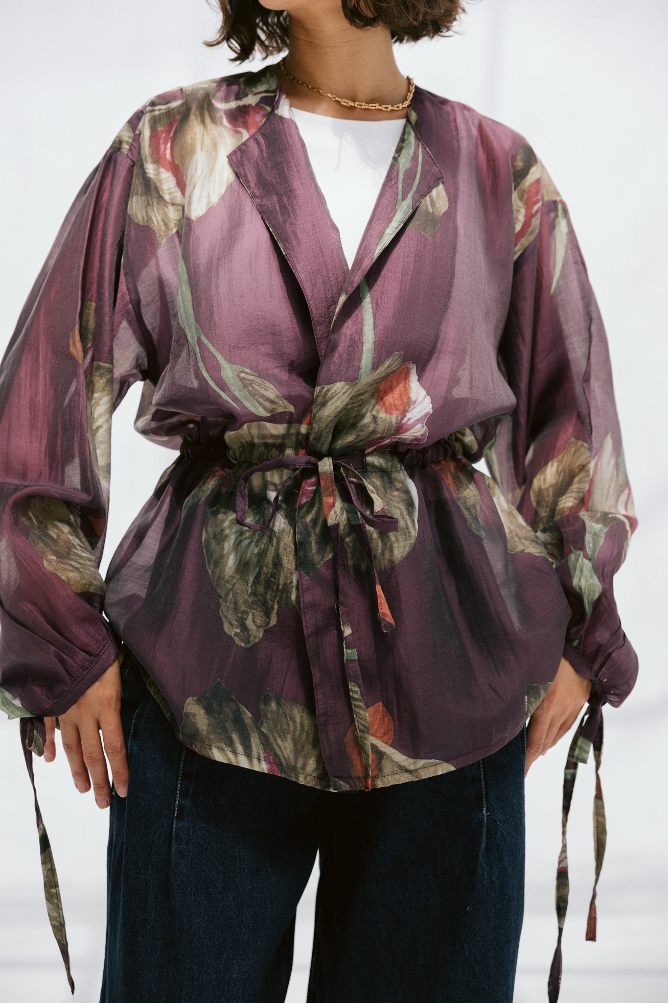 Jardin Blouse in Mulberry