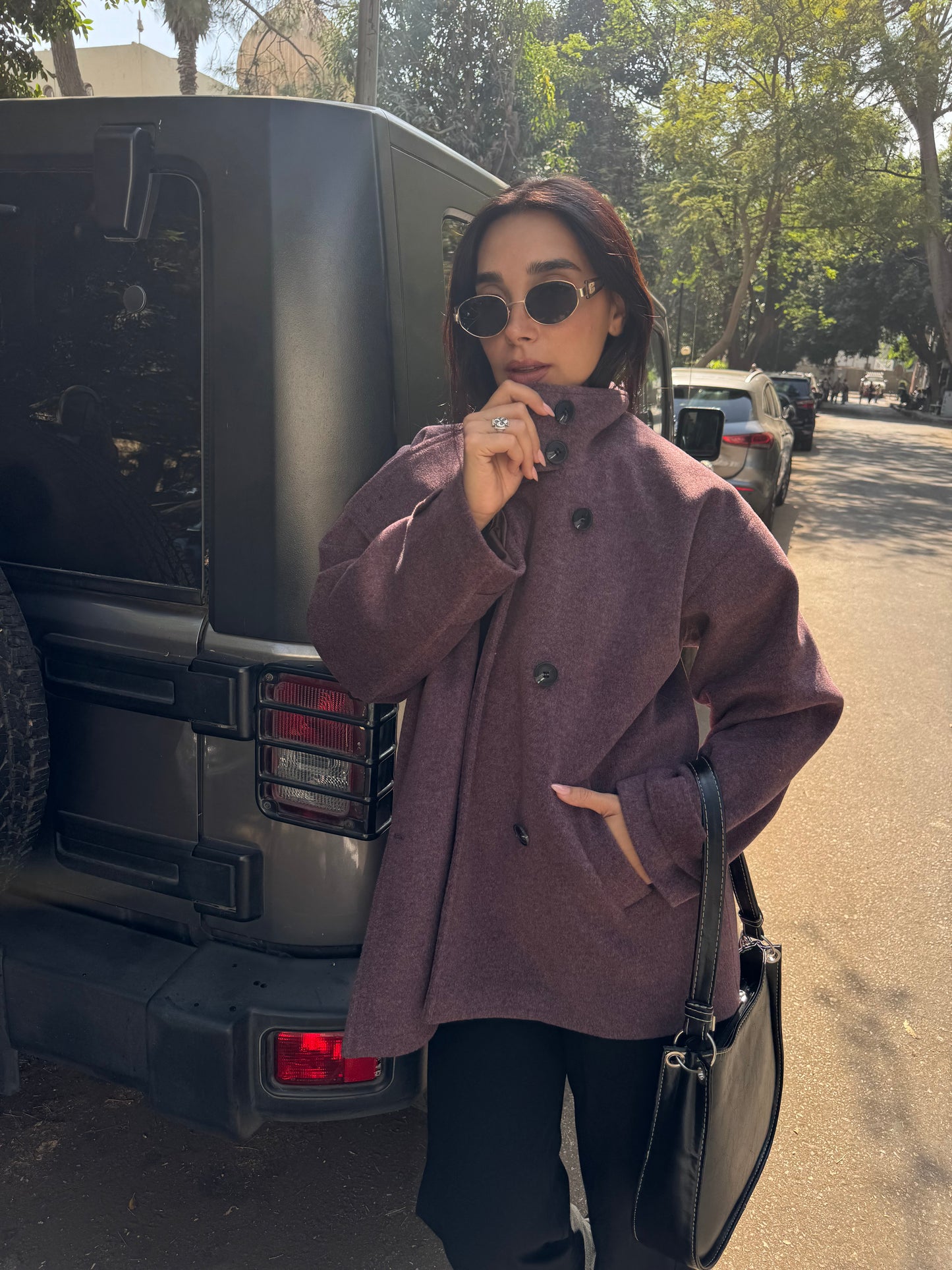 Vienna coat in Mulberry