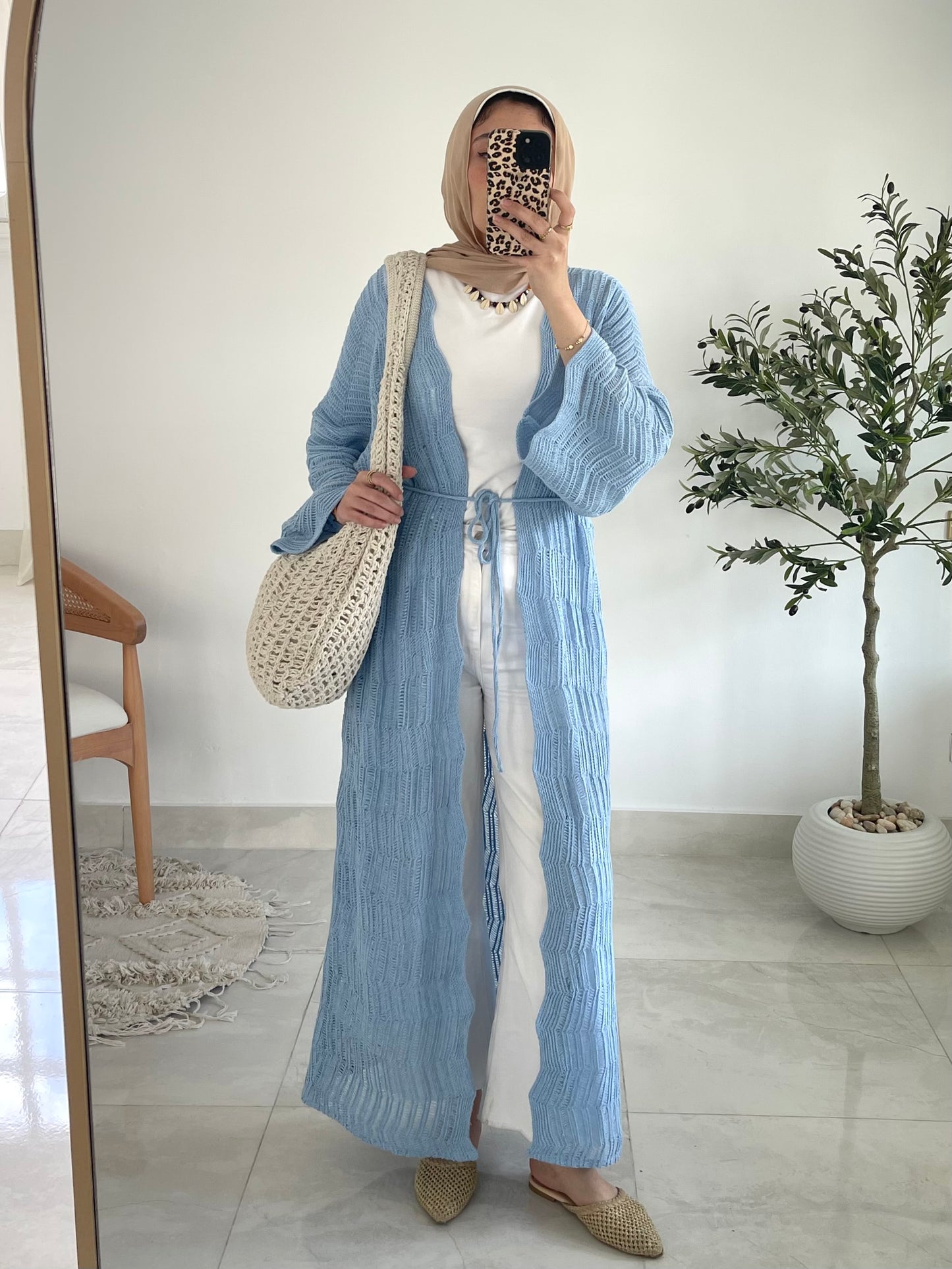 KnotWave Cardigan in Baby blue