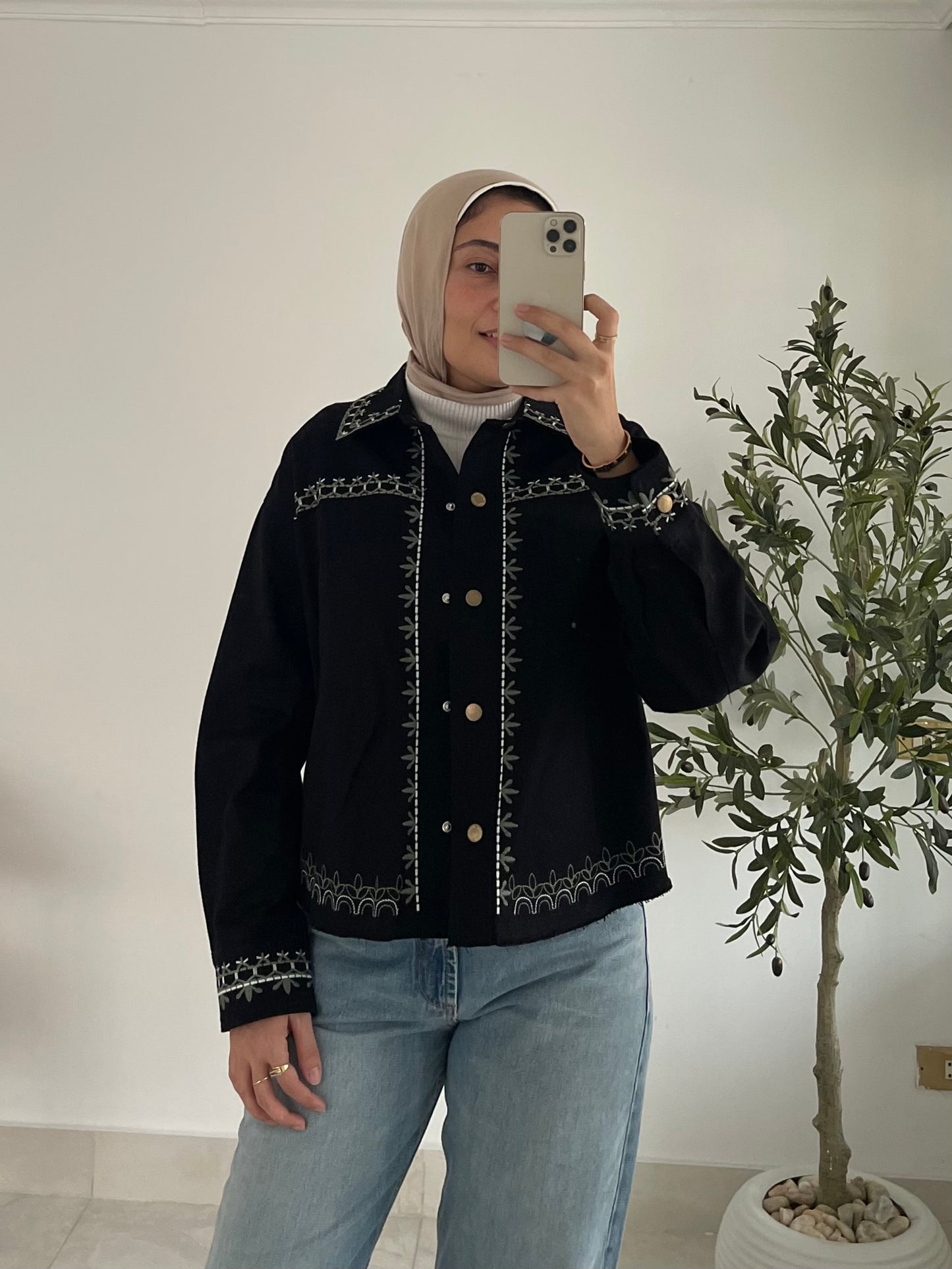 Riva Stitch Jacket in Black