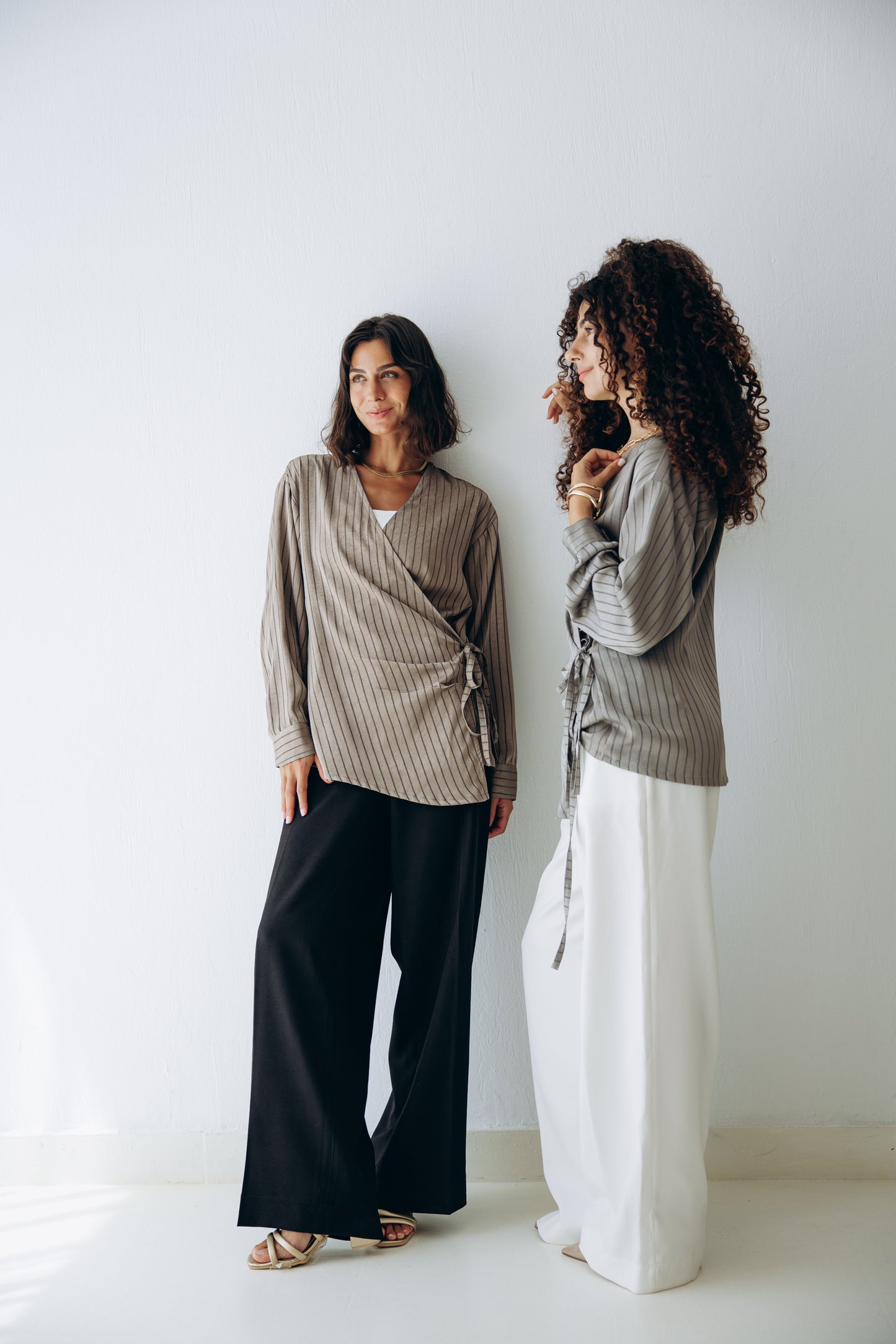 Glow Pleat Blouse in Olive