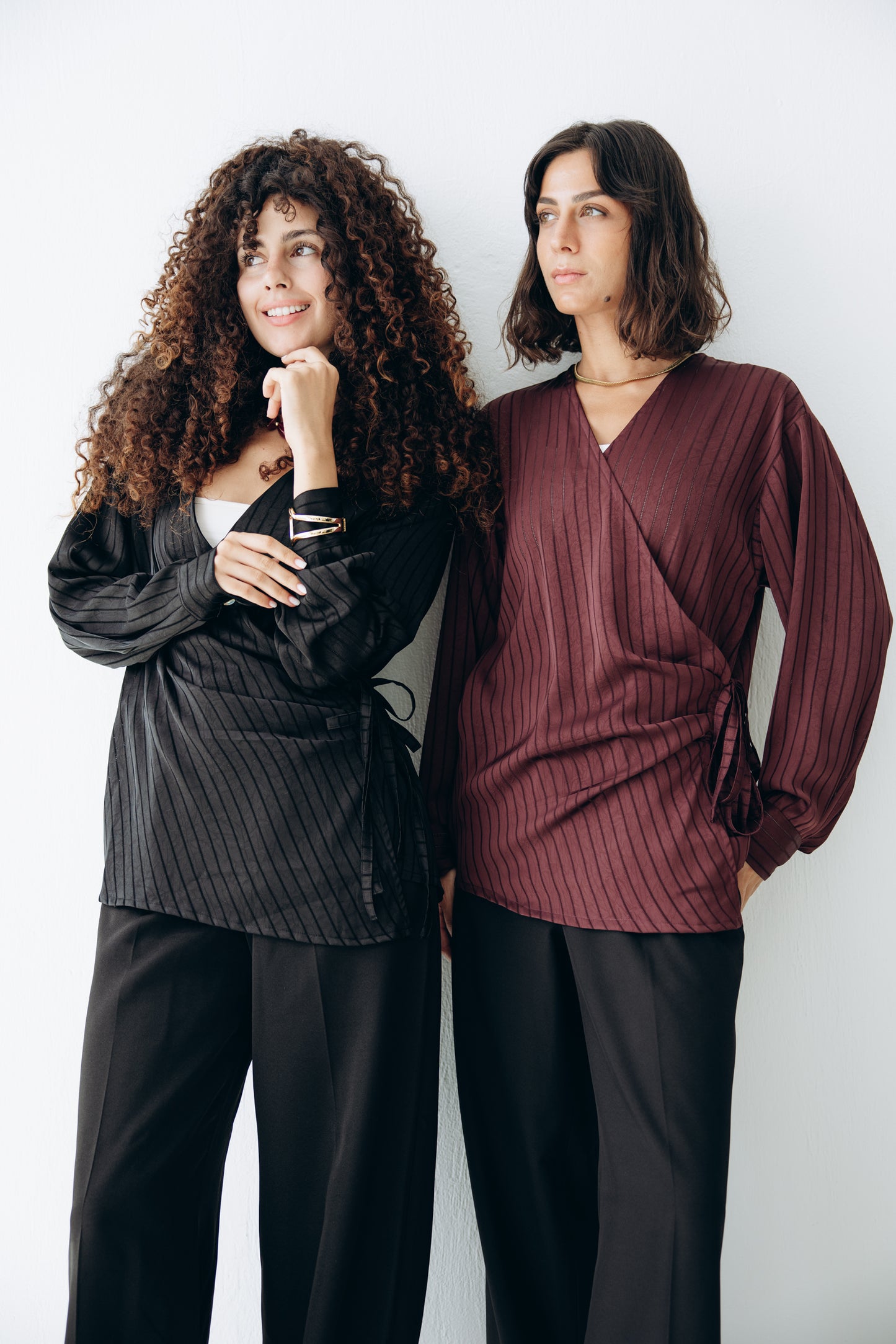 Glow Pleat Blouse in Black
