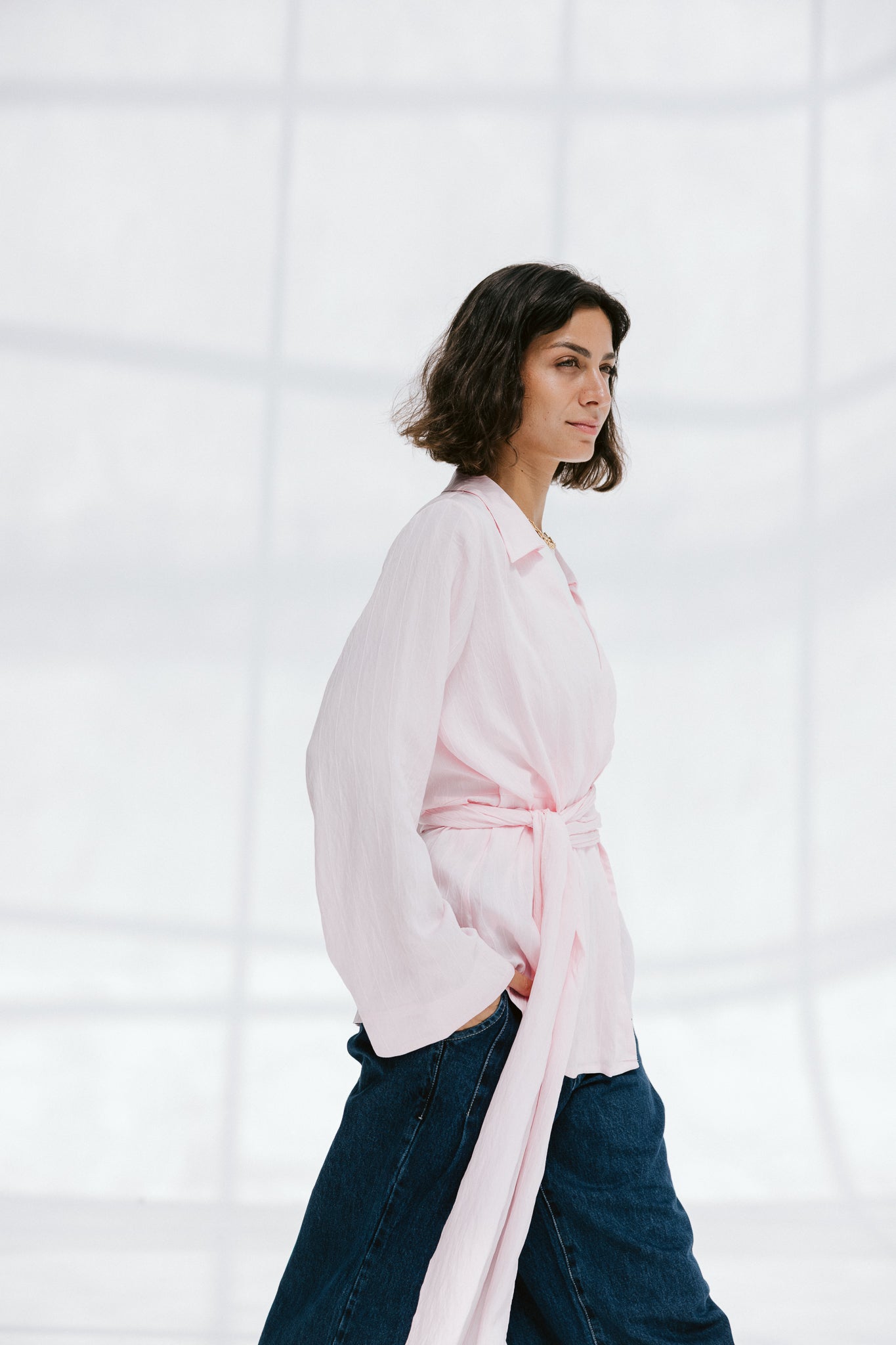 Soft Silhouette blouse in Rose Mist