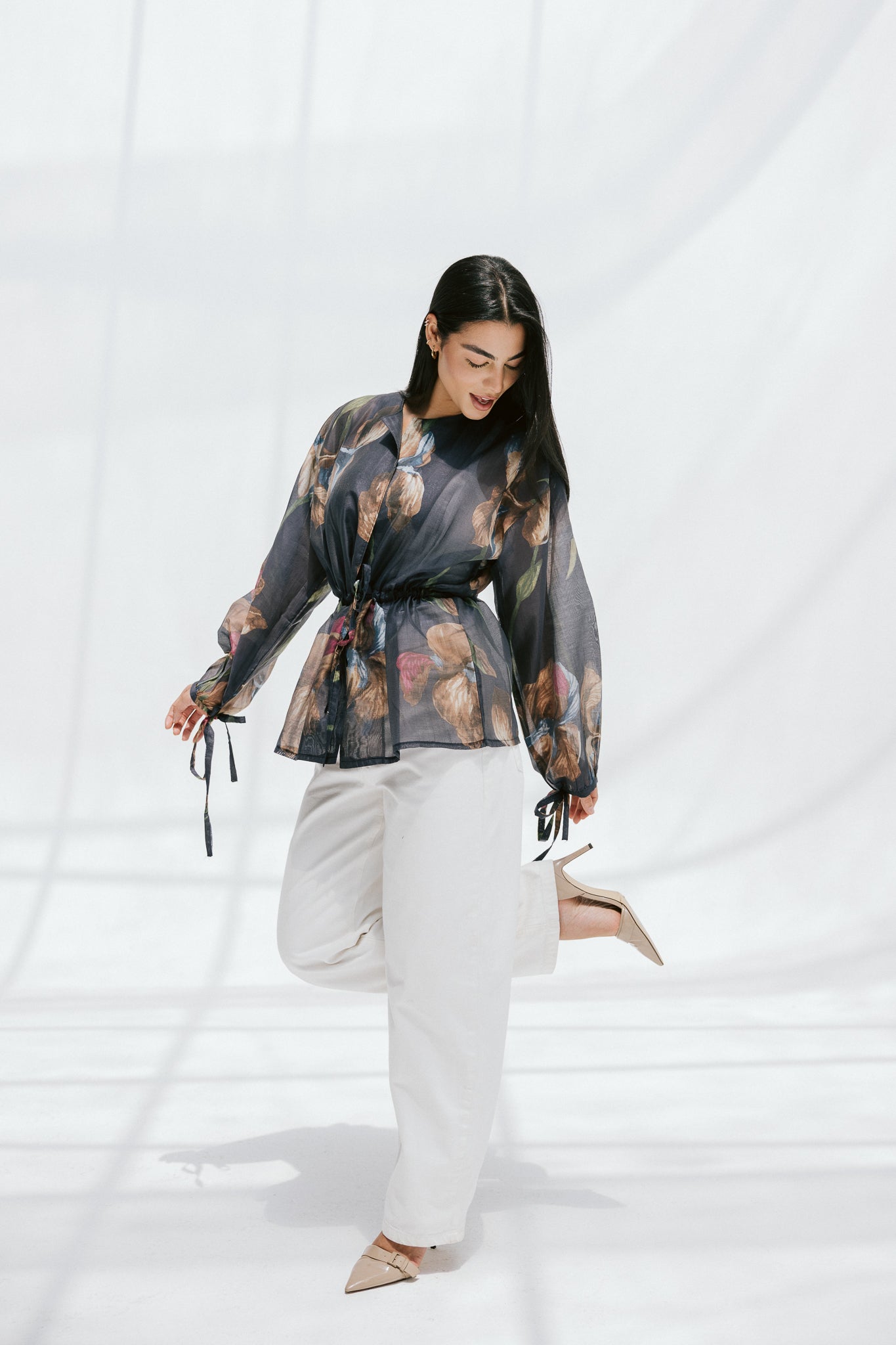 Jardin Blouse in Midnight Navy