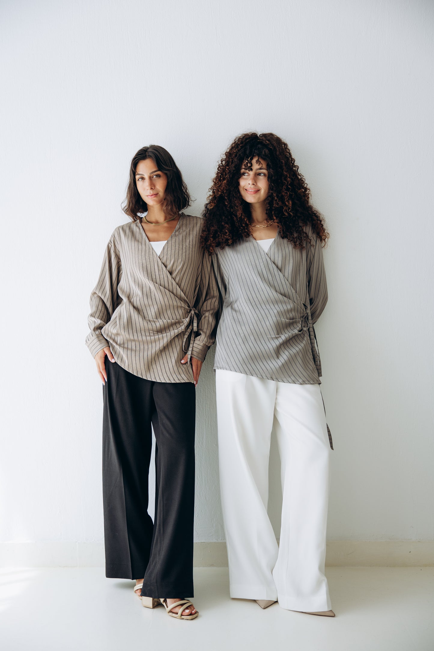 Glow Pleat Blouse in Stone