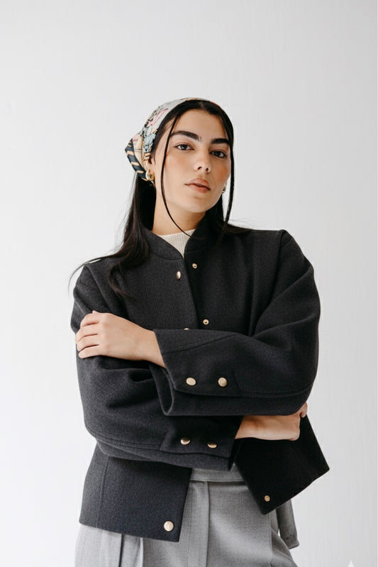 The Odette Jacket in Charcoal