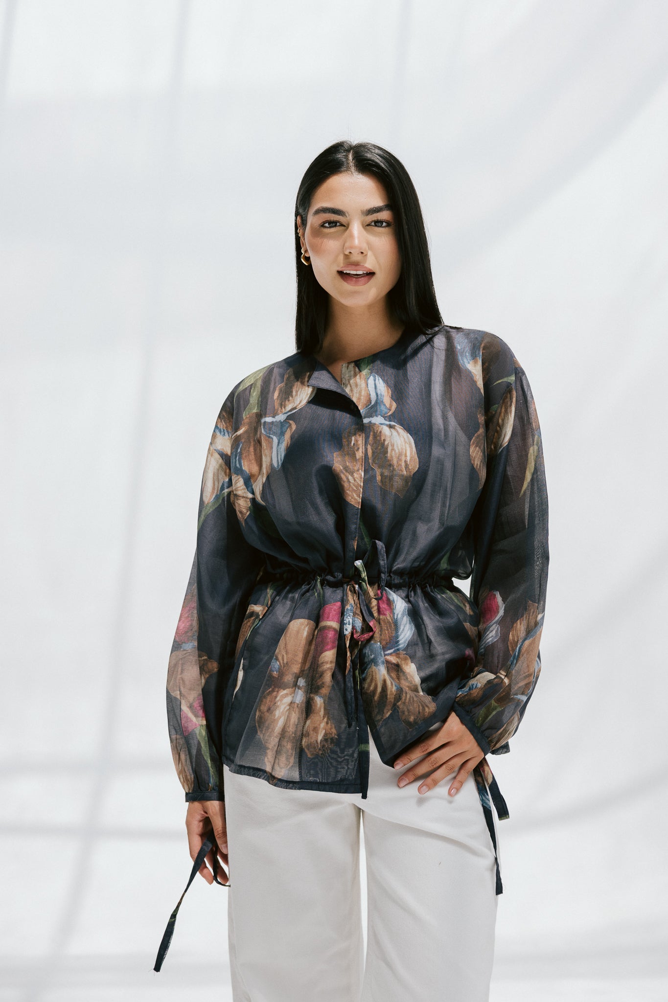 Jardin Blouse in Midnight Navy