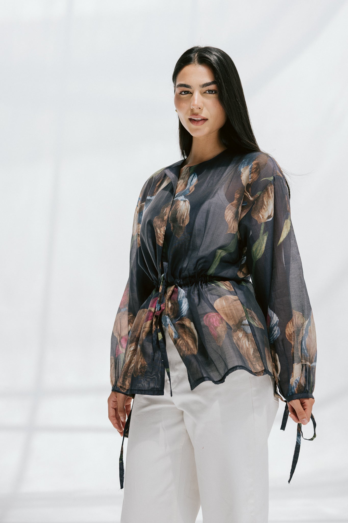 Jardin Blouse in Midnight Navy