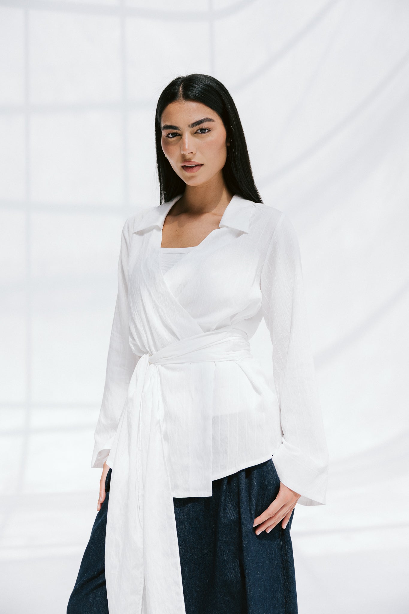 Soft Silhouette blouse in Milky