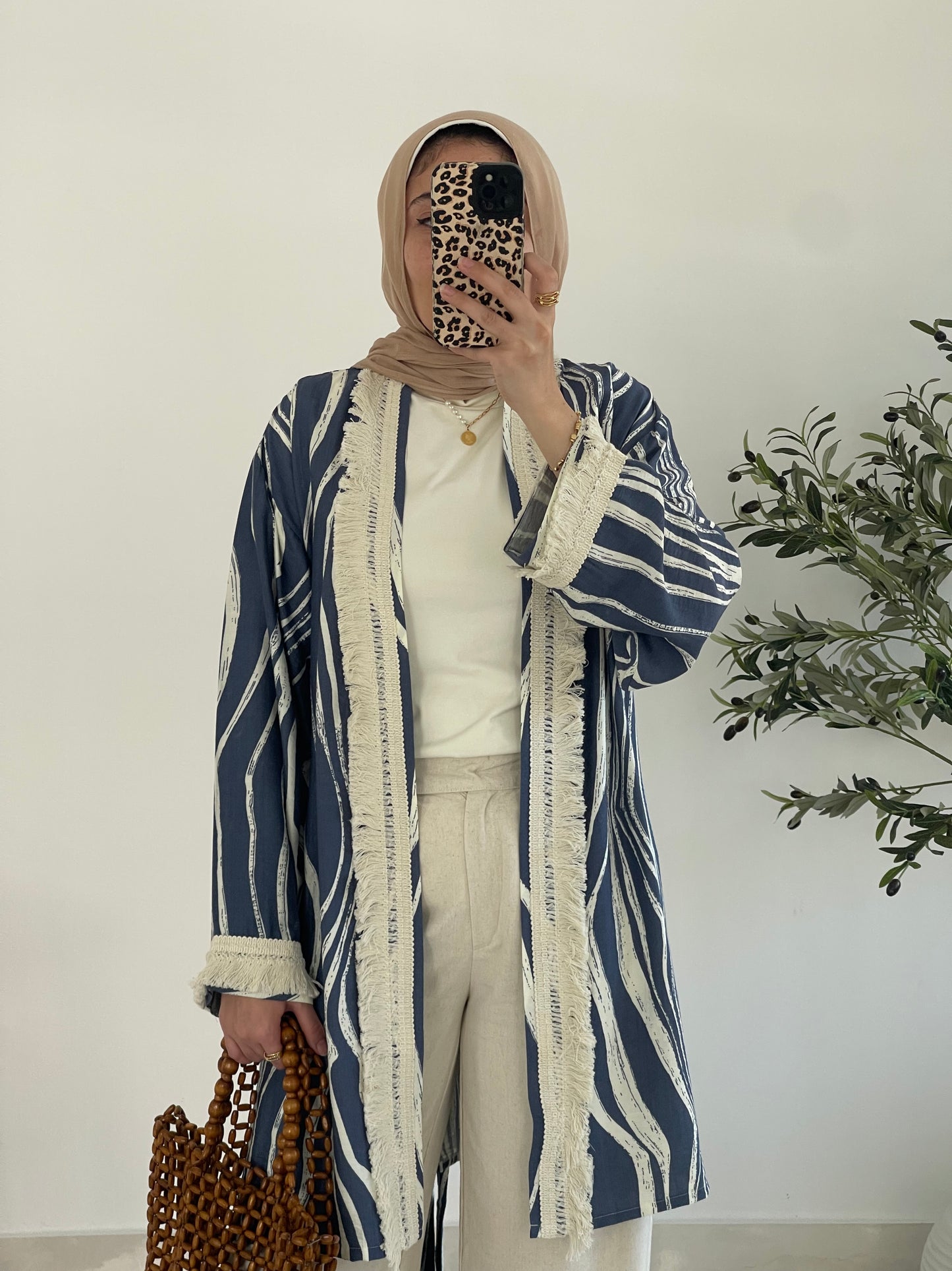 Oia Haze kimono in blue