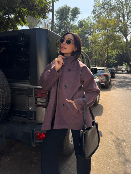 Vienna coat in Mulberry