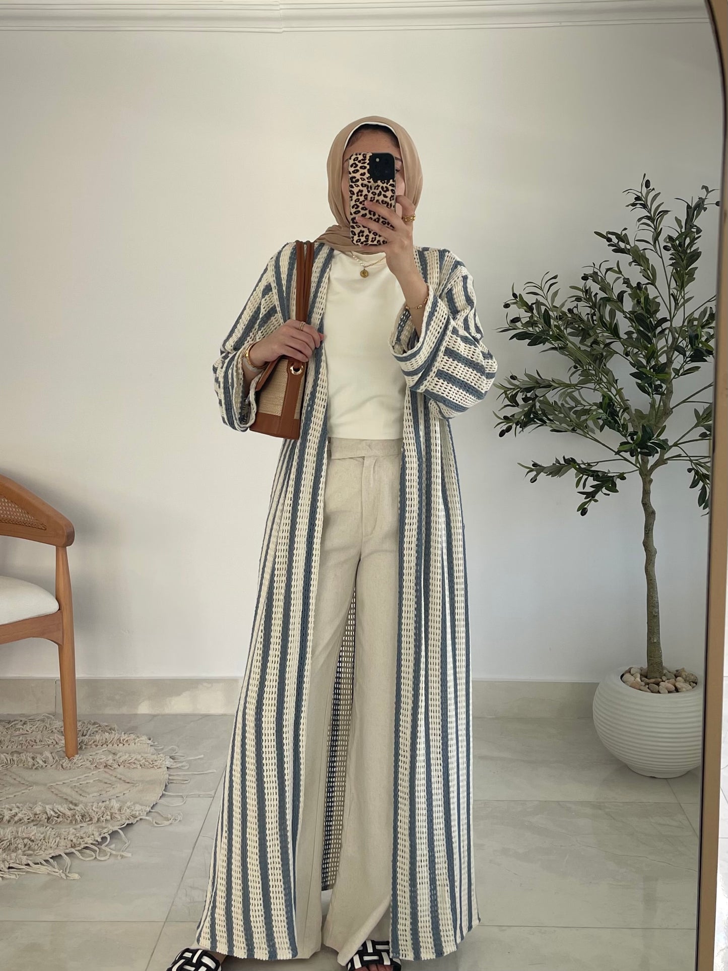 Blue Mist Striped Cardigan