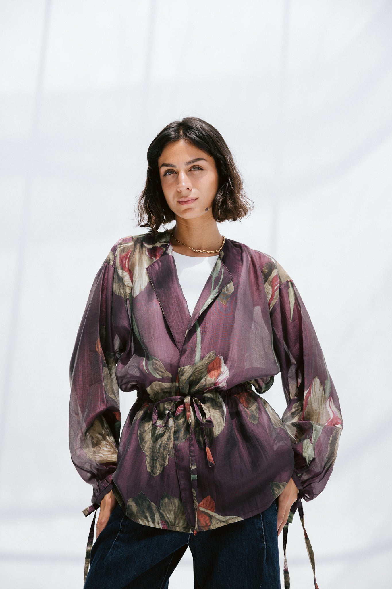 Jardin Blouse in Mulberry