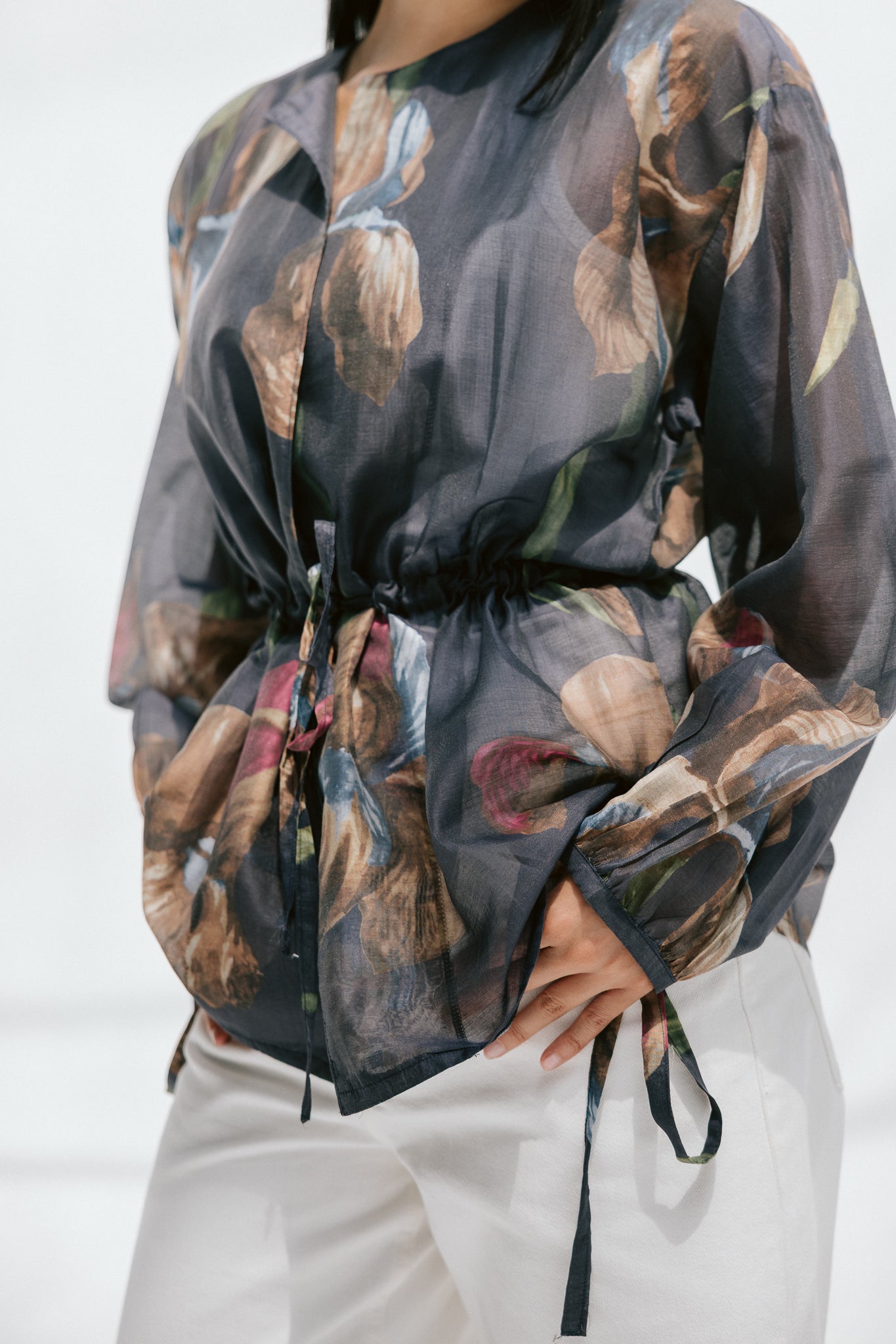 Jardin Blouse in Midnight Navy