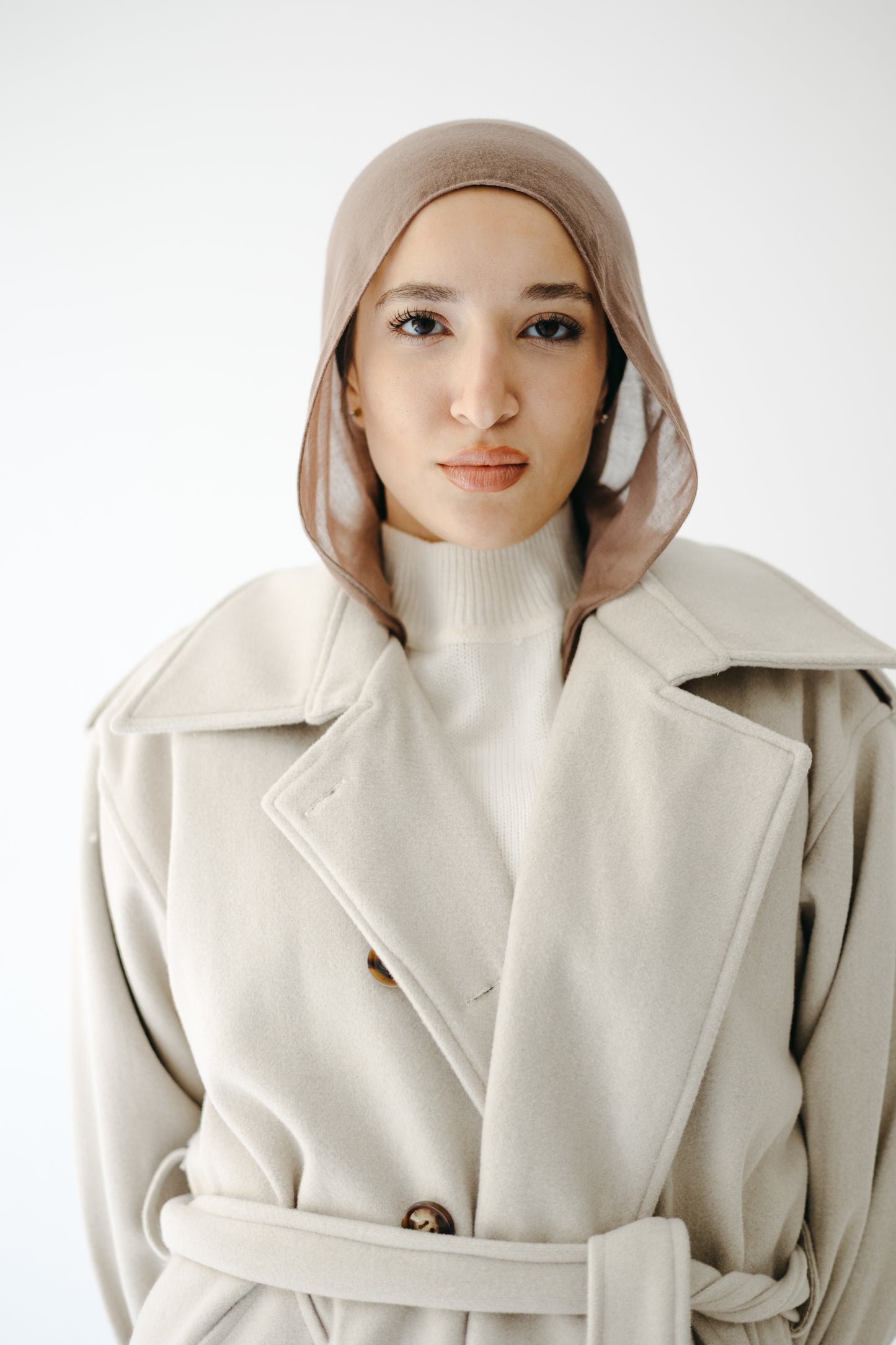 The Maison Coat in Almond beige