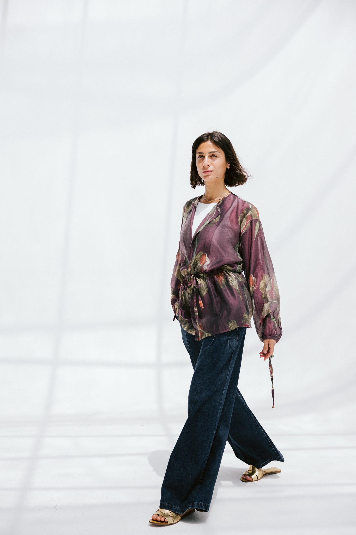Jardin Blouse in Mulberry