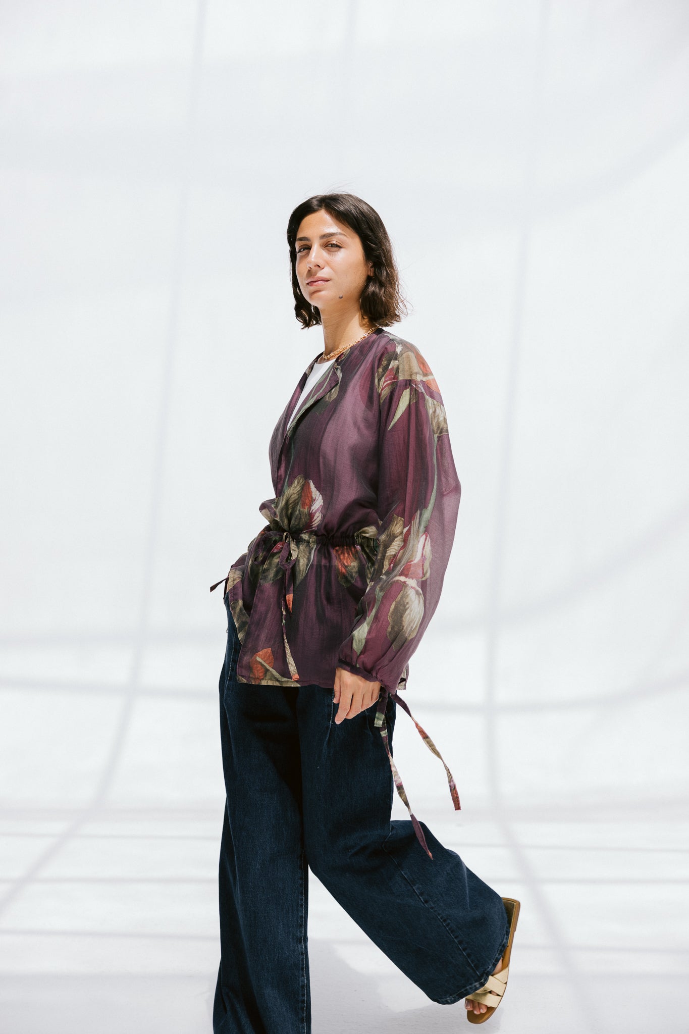 Jardin Blouse in Mulberry