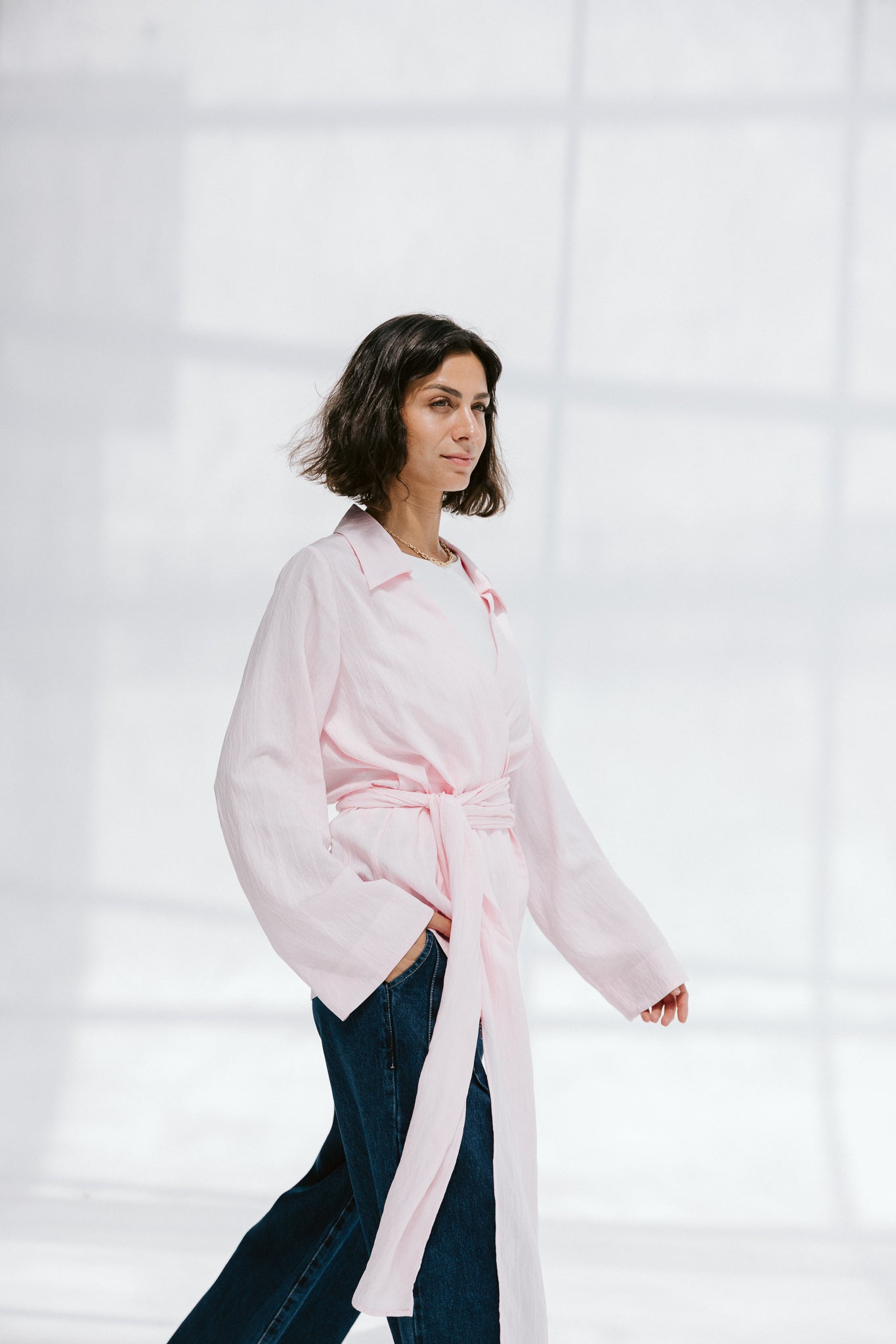 Soft Silhouette blouse in Rose Mist