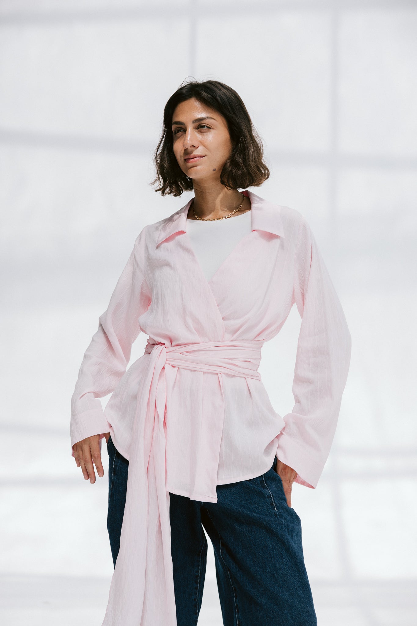 Soft Silhouette blouse in Rose Mist