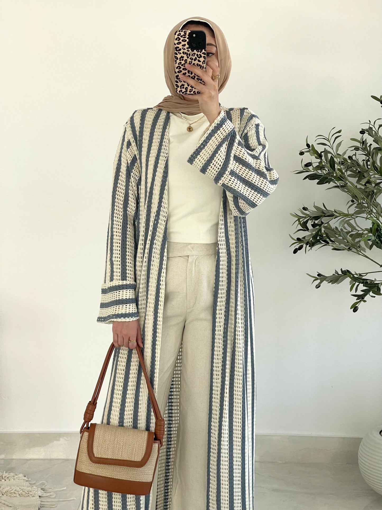 Blue Mist Striped Cardigan