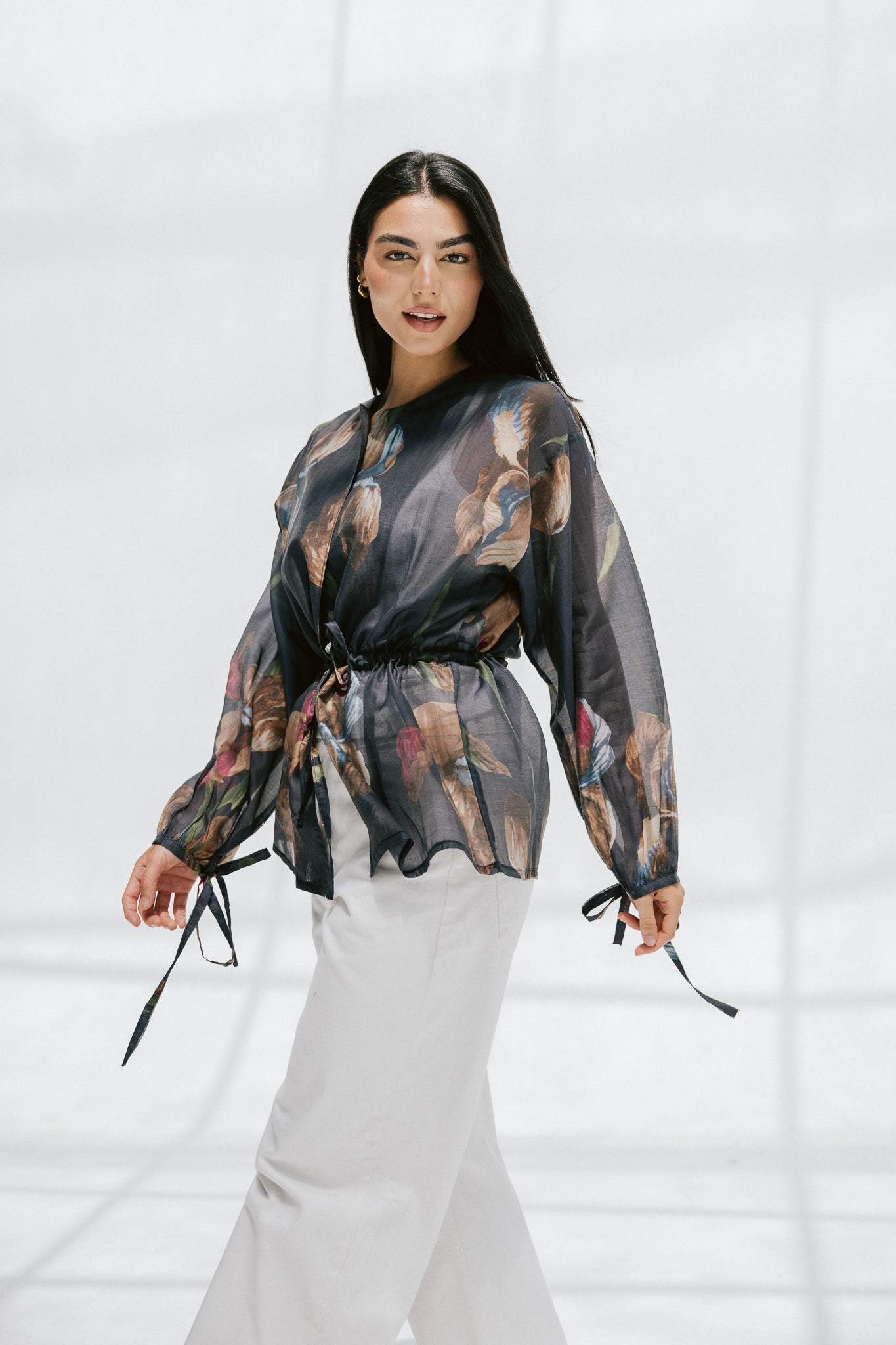 Jardin Blouse in Midnight Navy