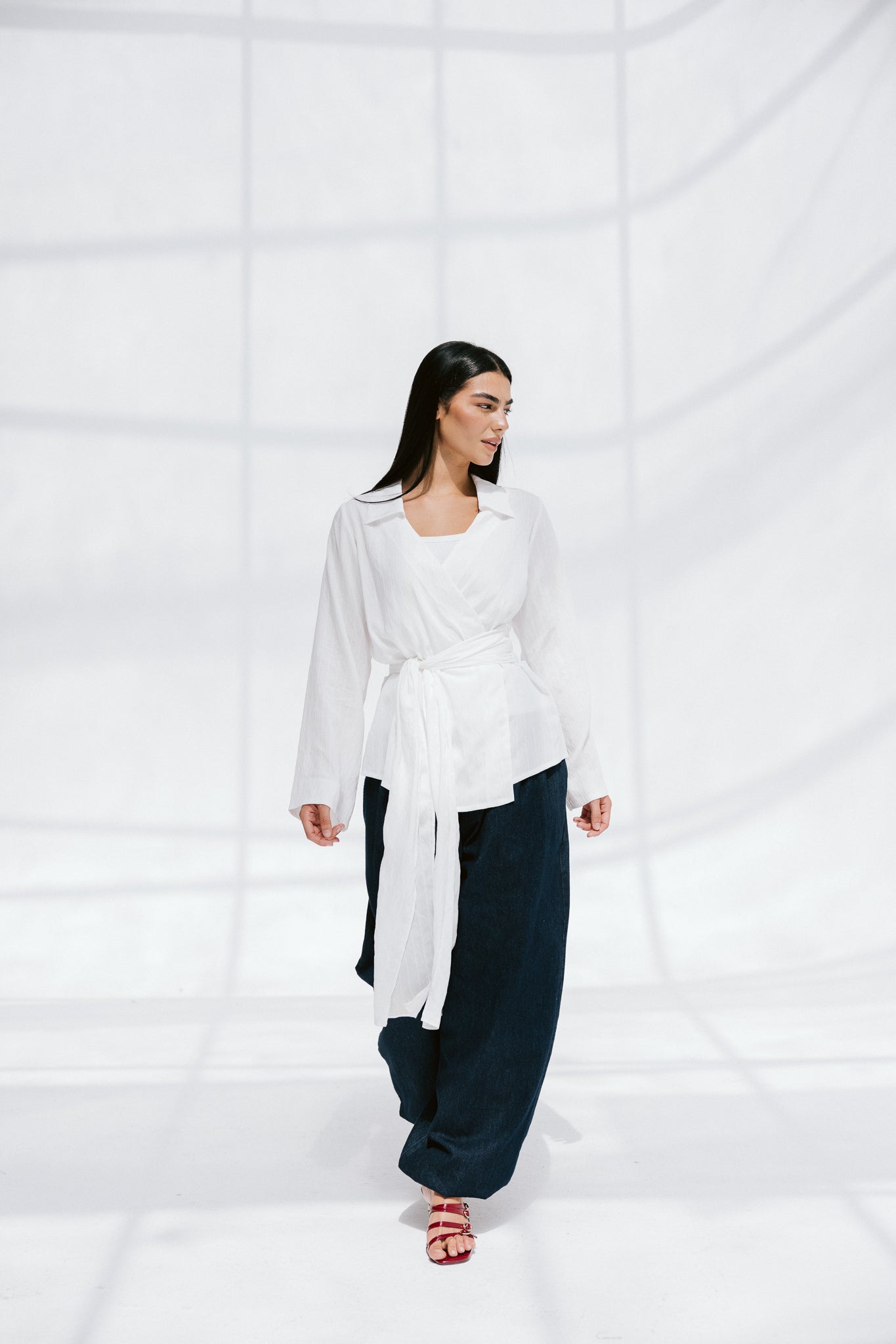 Soft Silhouette blouse in Milky