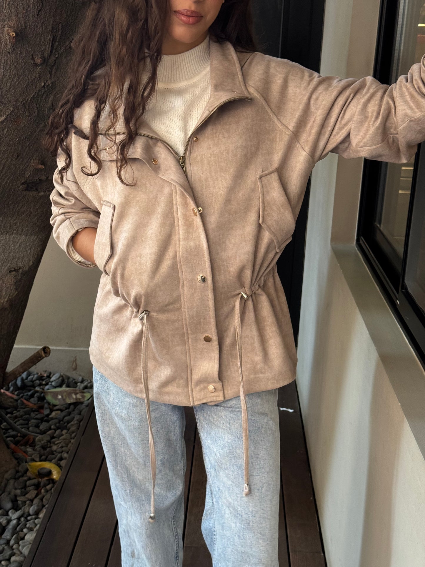 The Ophelia Jacket in Beige