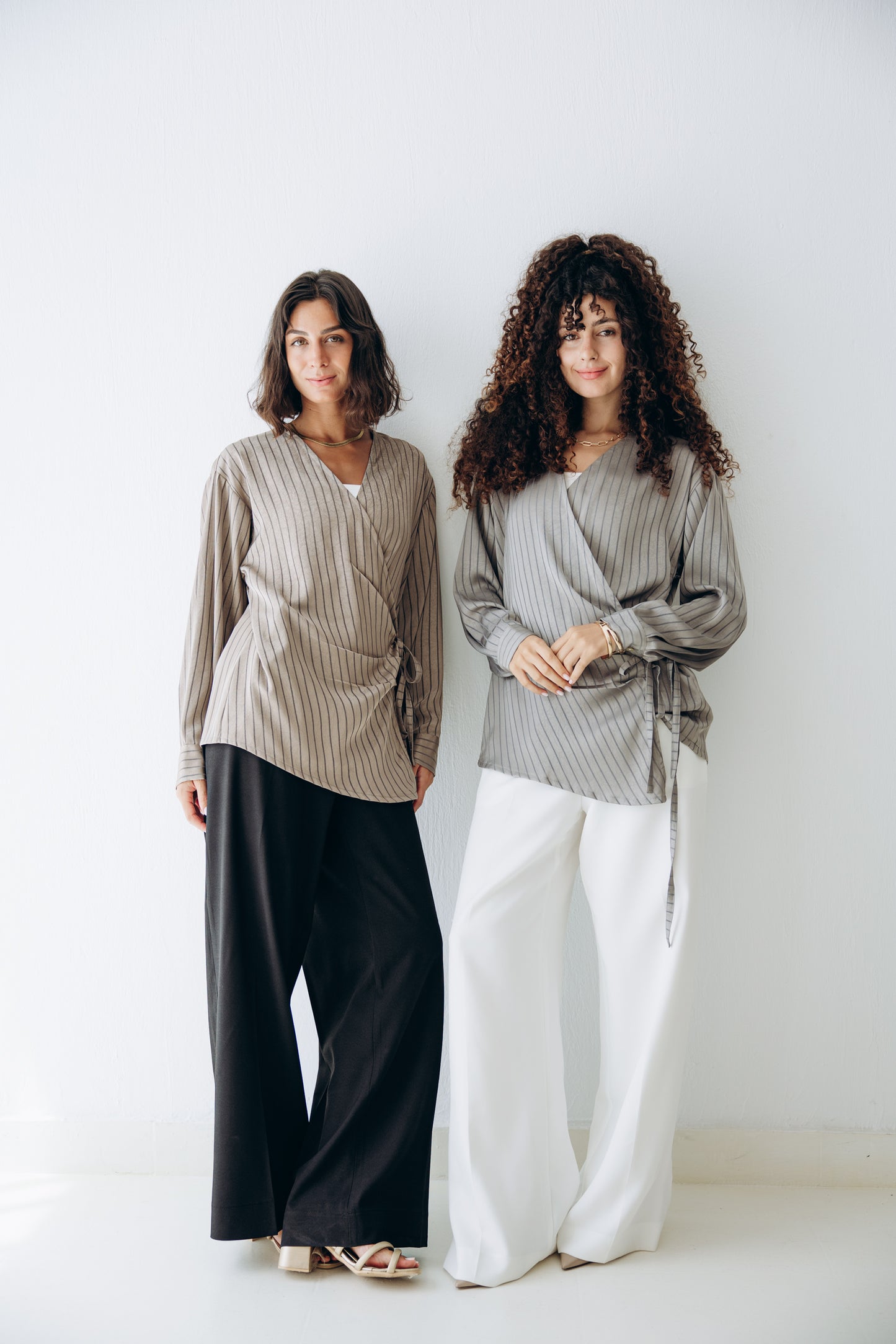 Glow Pleat Blouse in Stone