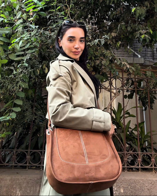 Ayla Suede bag in Bronze