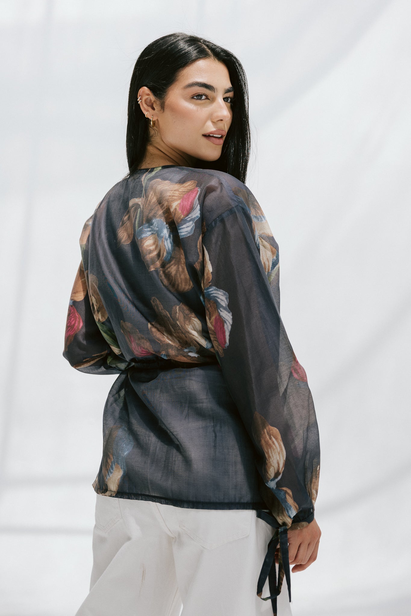 Jardin Blouse in Midnight Navy