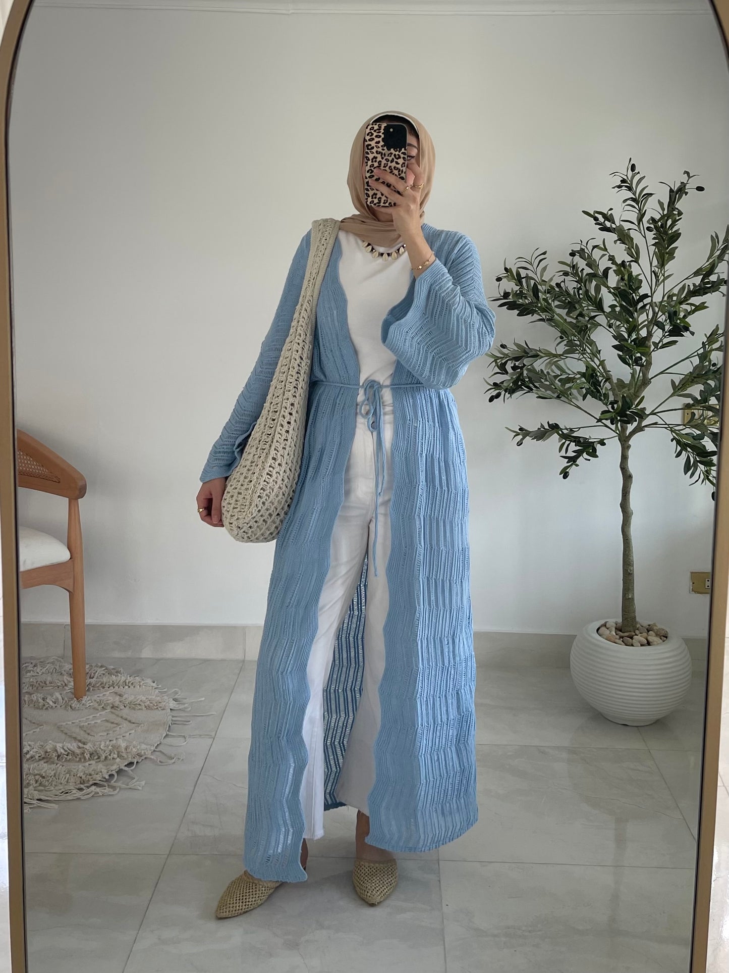 KnotWave Cardigan in Baby blue