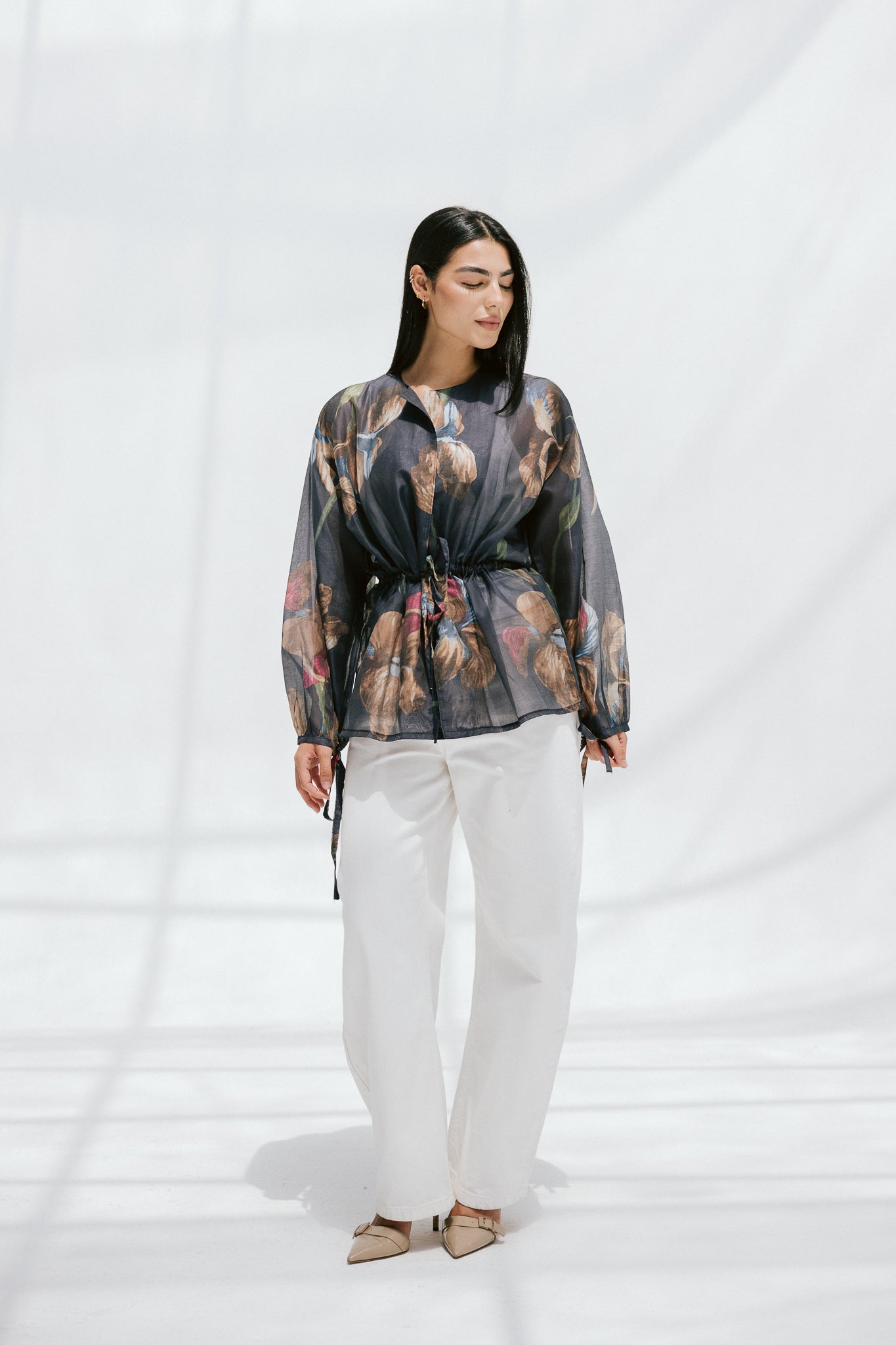 Jardin Blouse in Midnight Navy