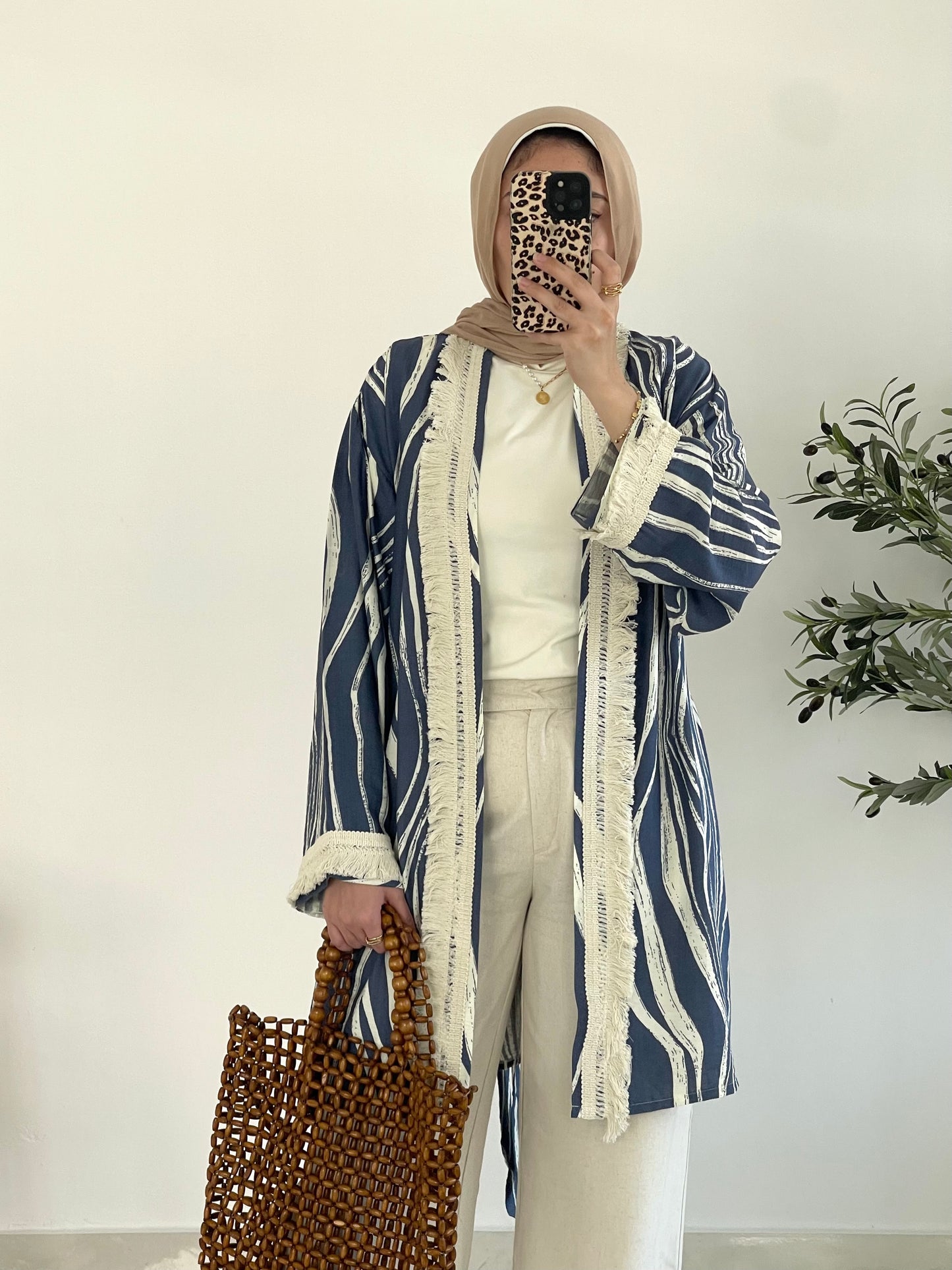 Oia Haze kimono in blue
