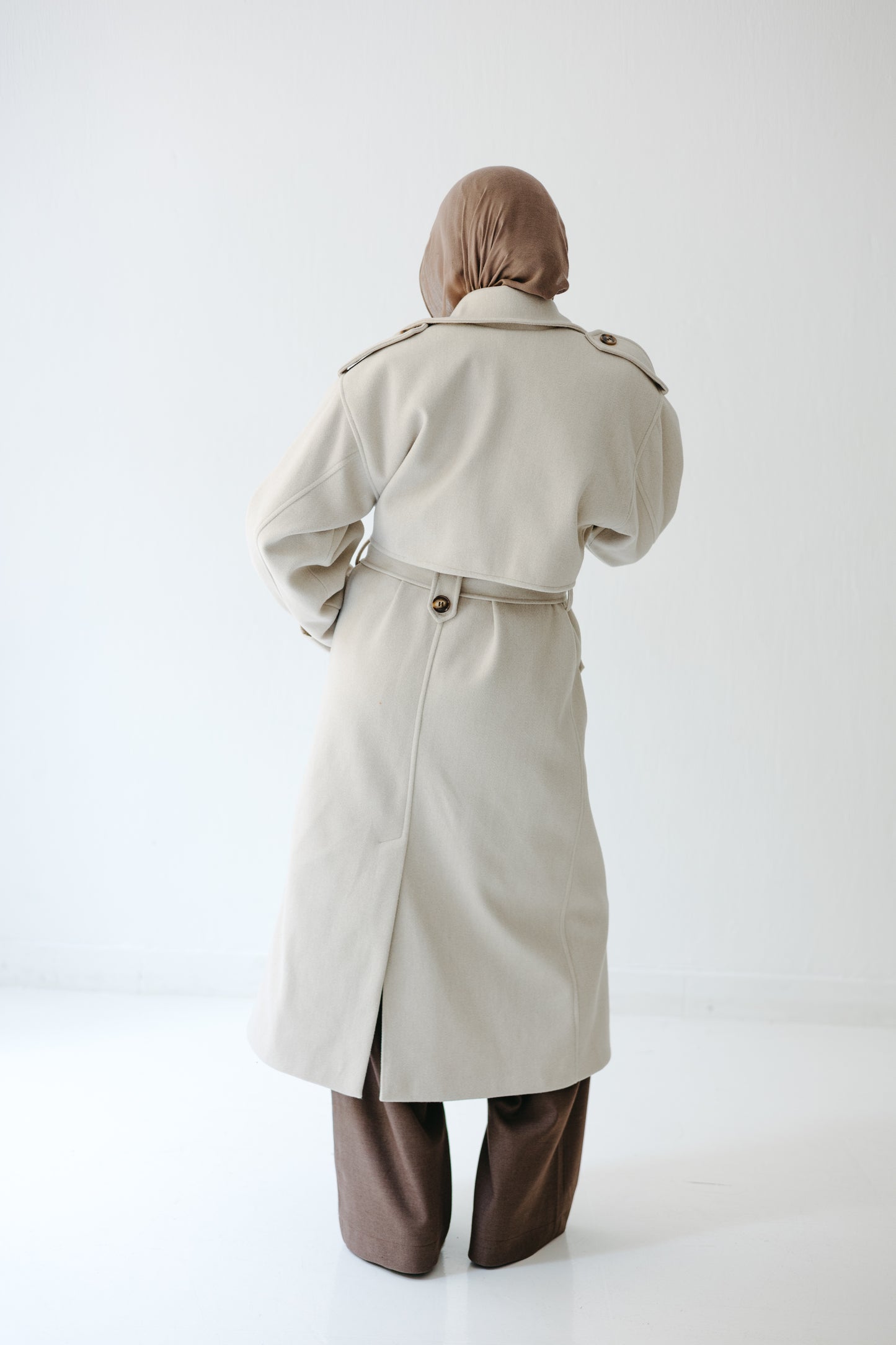 The Maison Coat in Almond beige