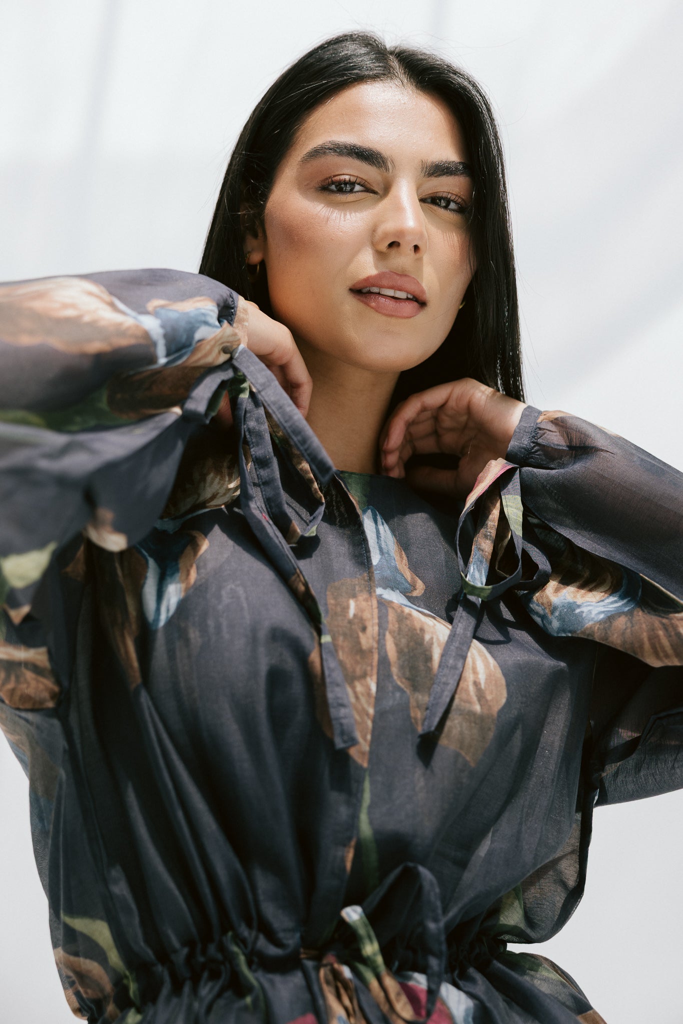 Jardin Blouse in Midnight Navy