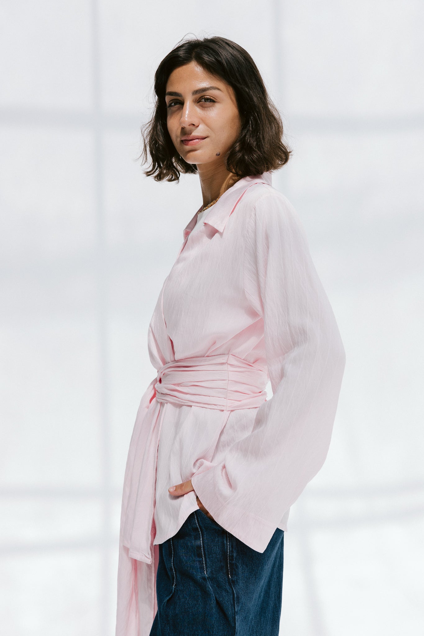 Soft Silhouette blouse in Rose Mist