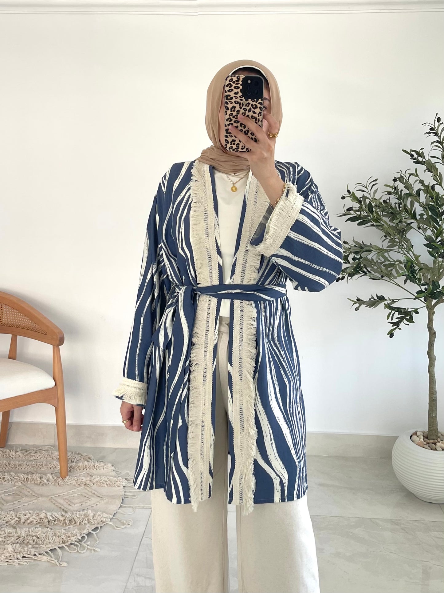 Oia Haze kimono in blue