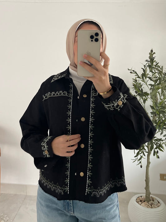 Riva Stitch Jacket in Black